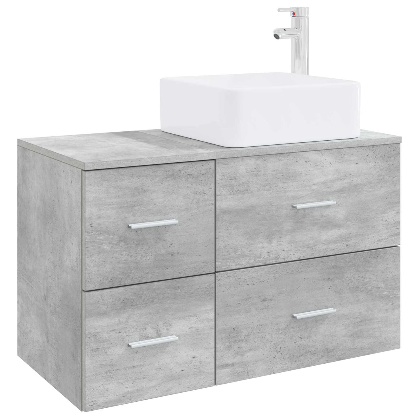Bathroom Furniture Set 2 pcs Concrete Grey Engineered Wood