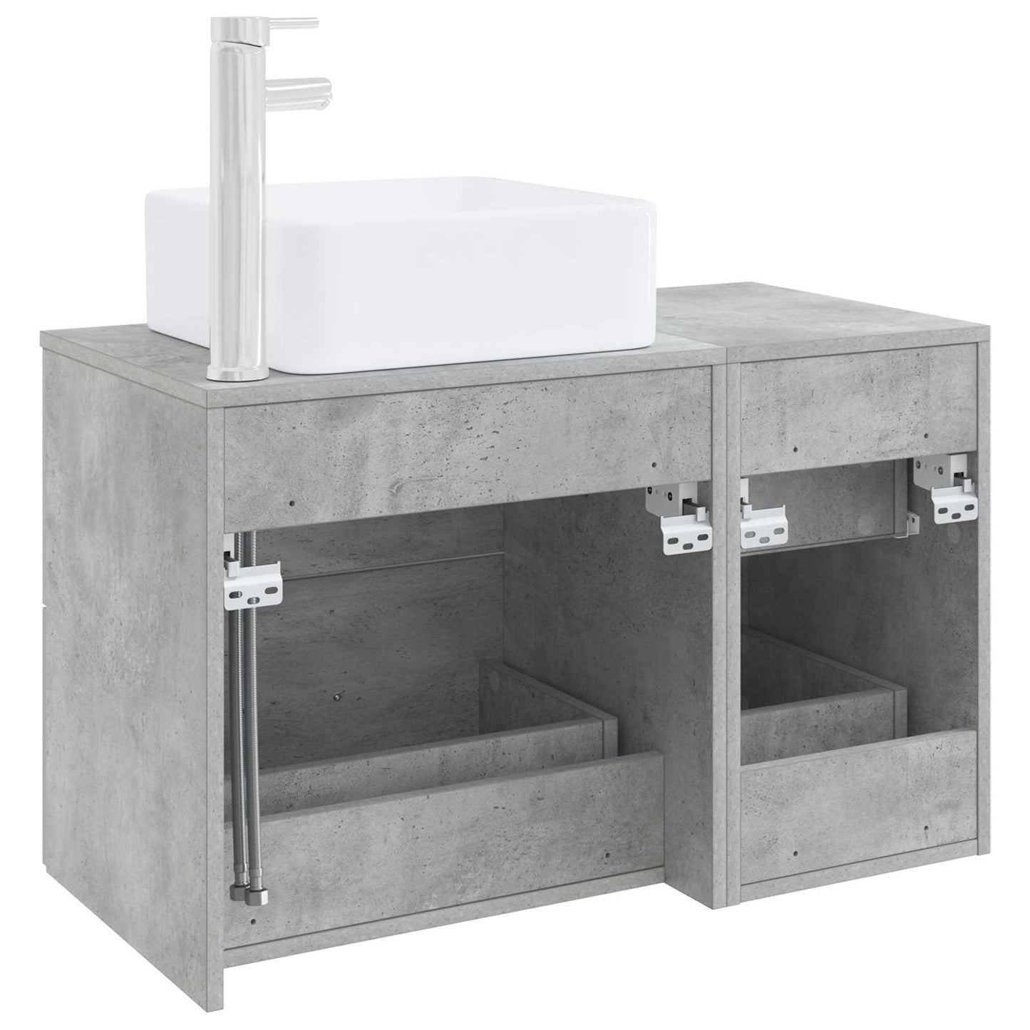 Bathroom Furniture Set 2 pcs Concrete Grey Engineered Wood
