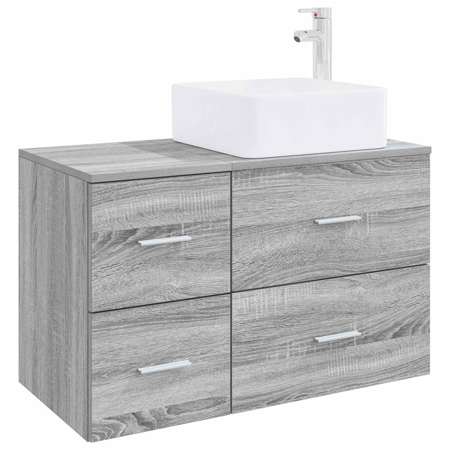 Bathroom Furniture Set 2 pcs Grey Sonoma Engineered Wood