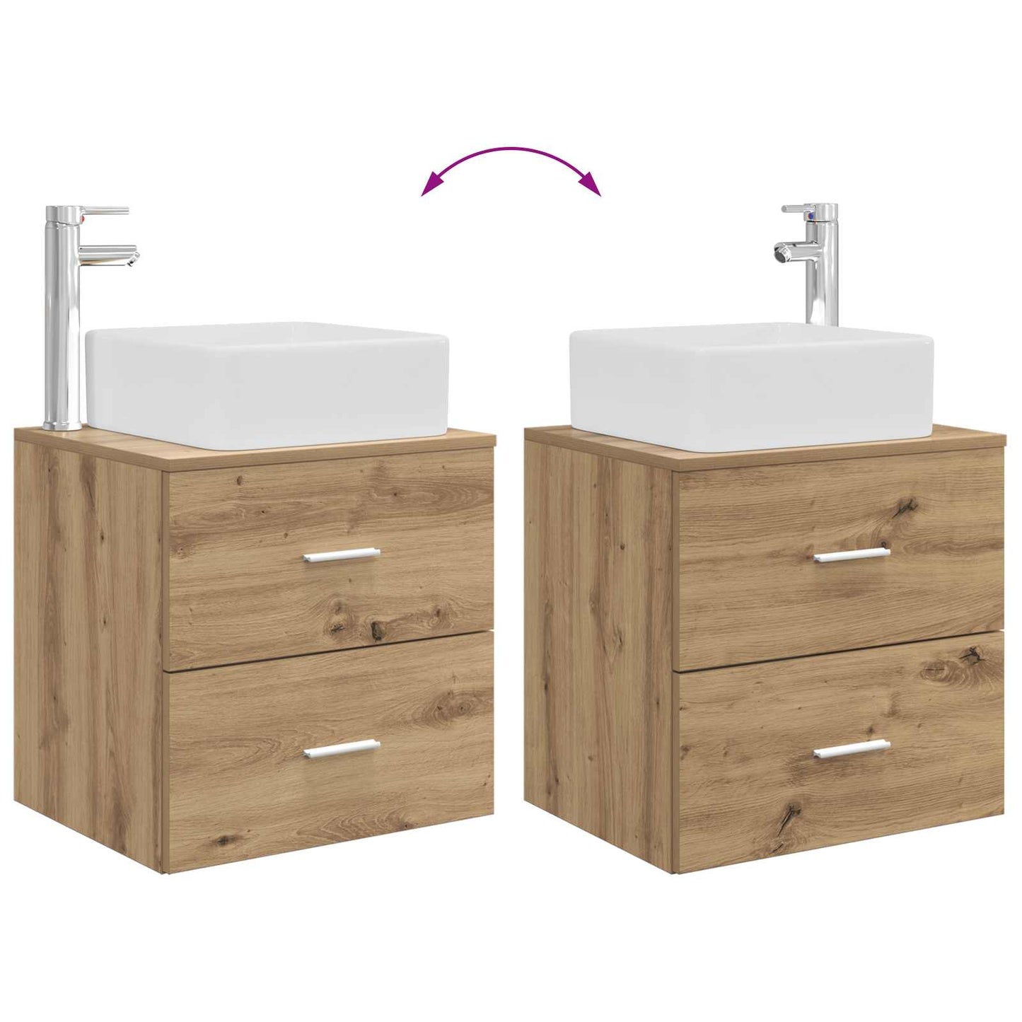 Bathroom Furniture Set 2 pcs Artisan Oak Engineered Wood