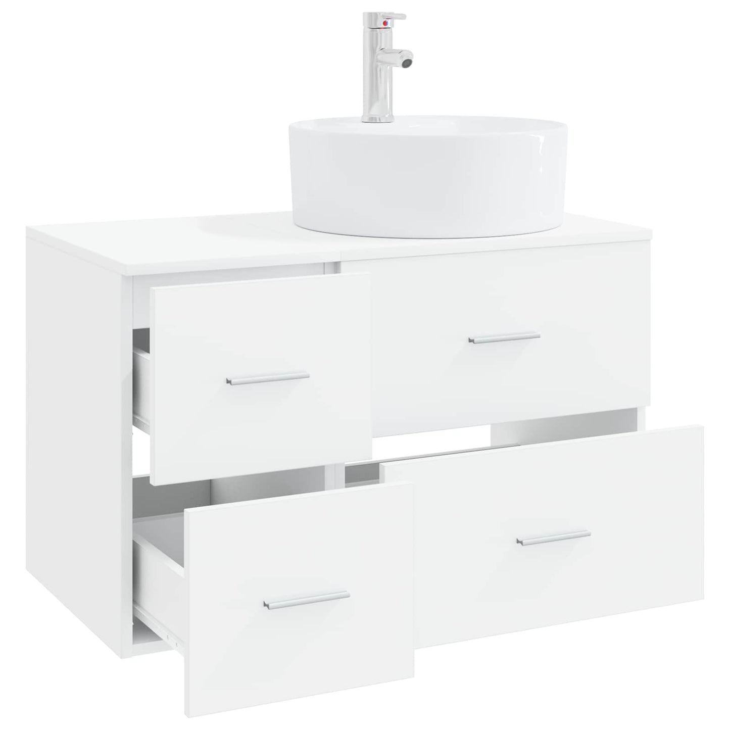 Bathroom Furniture Set 2 pcs White Engineered Wood