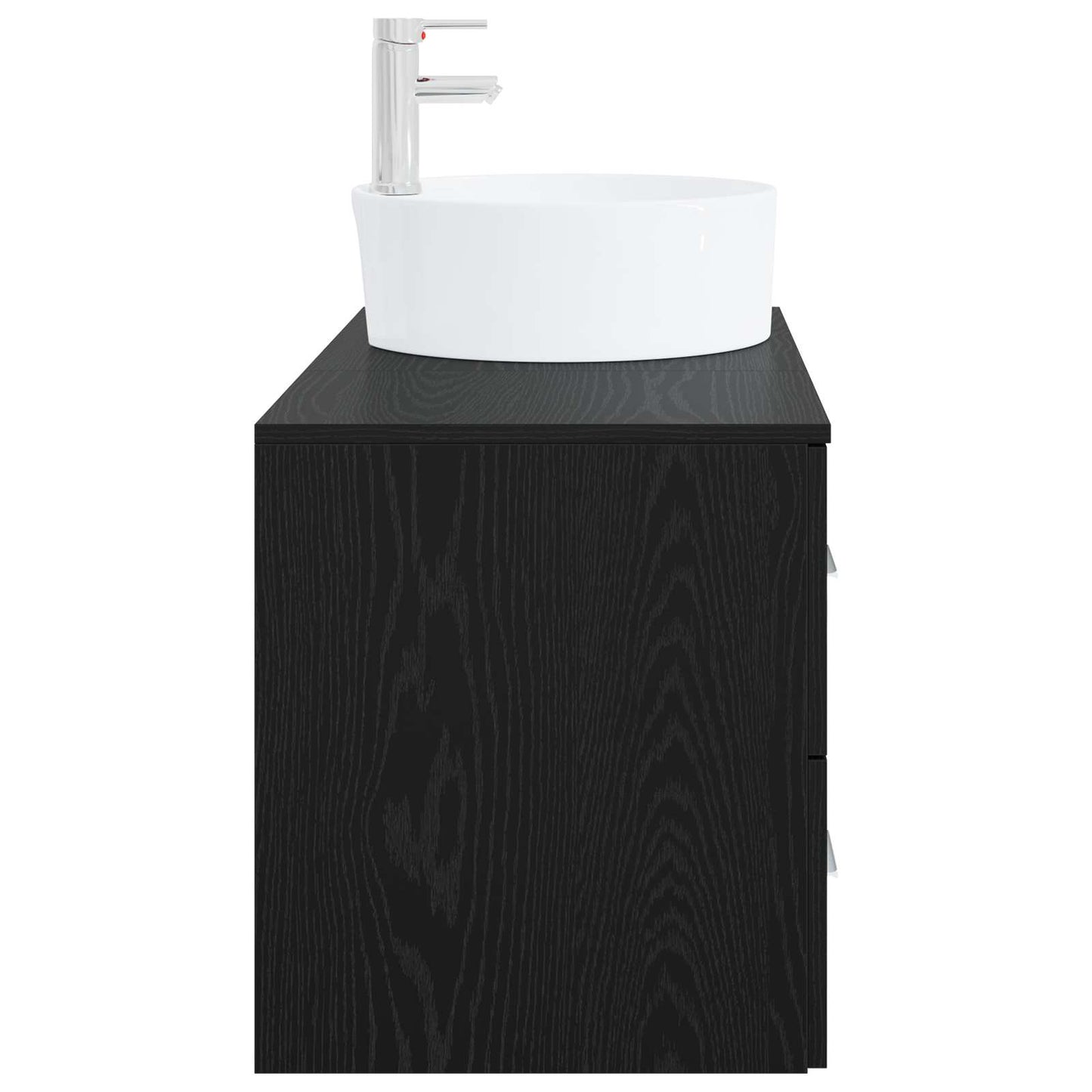 Bathroom Furniture Set 2 pcs Black Oak Engineered Wood