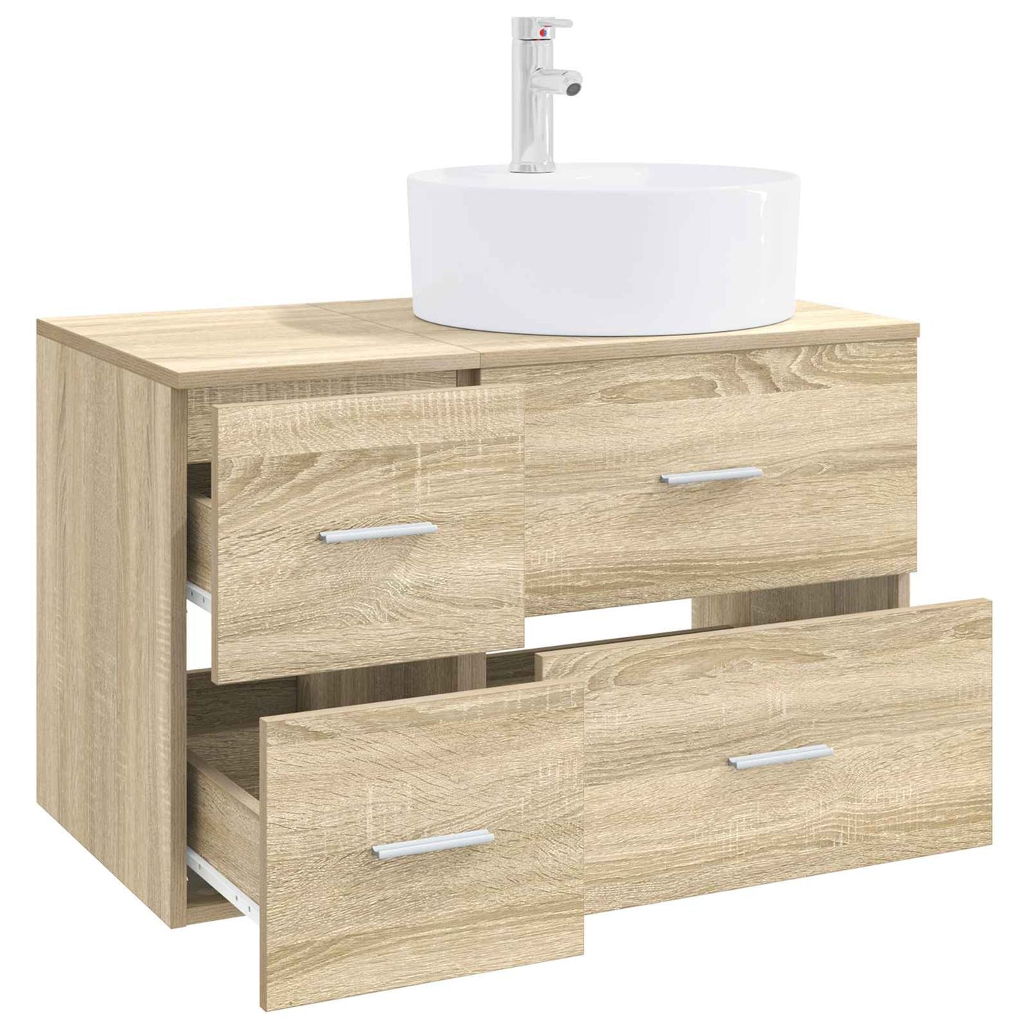 Bathroom Furniture Set 2 pcs Sonoma Oak Engineered Wood