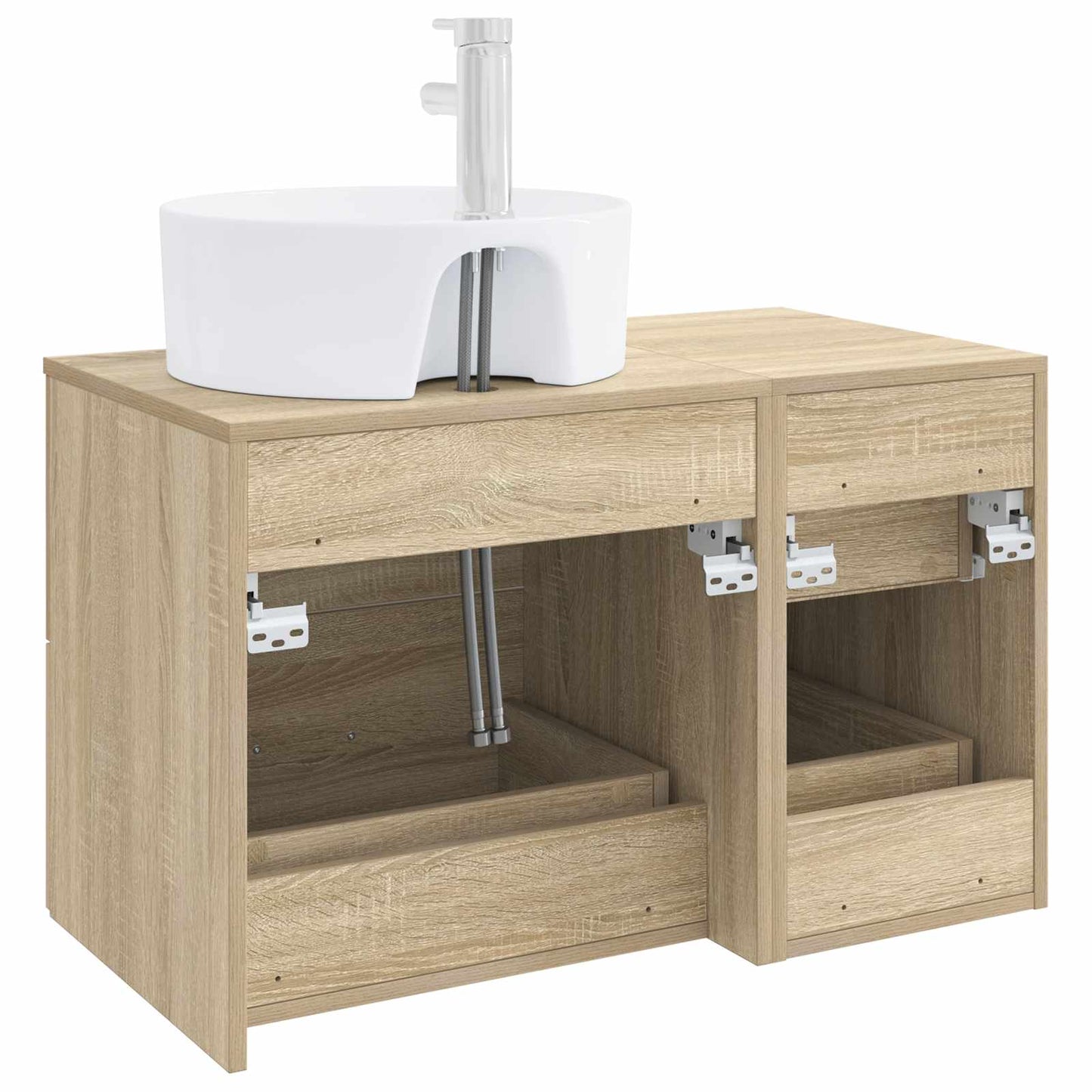 Bathroom Furniture Set 2 pcs Sonoma Oak Engineered Wood