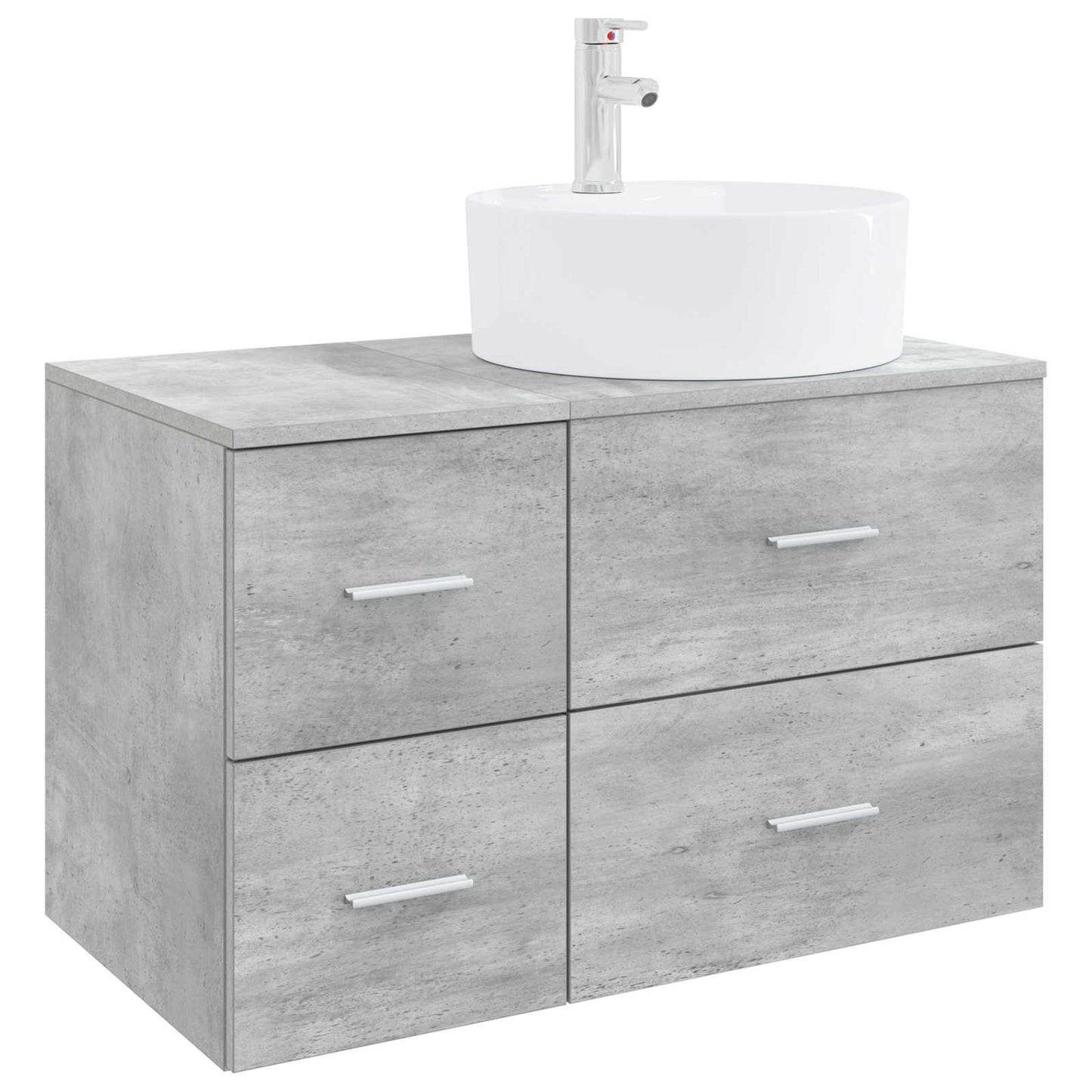 Bathroom Furniture Set 2 pcs Concrete Grey Engineered Wood