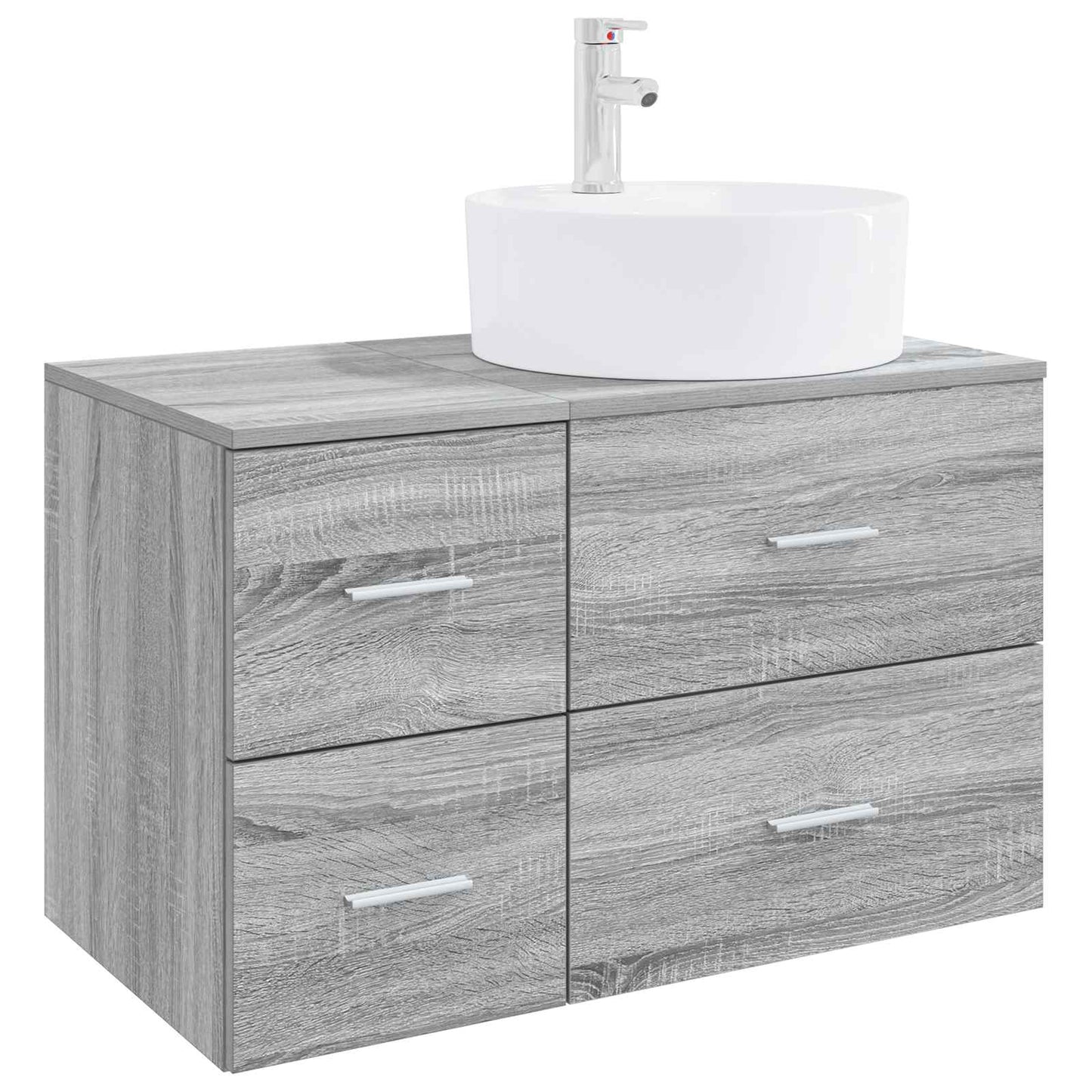 Bathroom Furniture Set 2 pcs Grey Sonoma Engineered Wood
