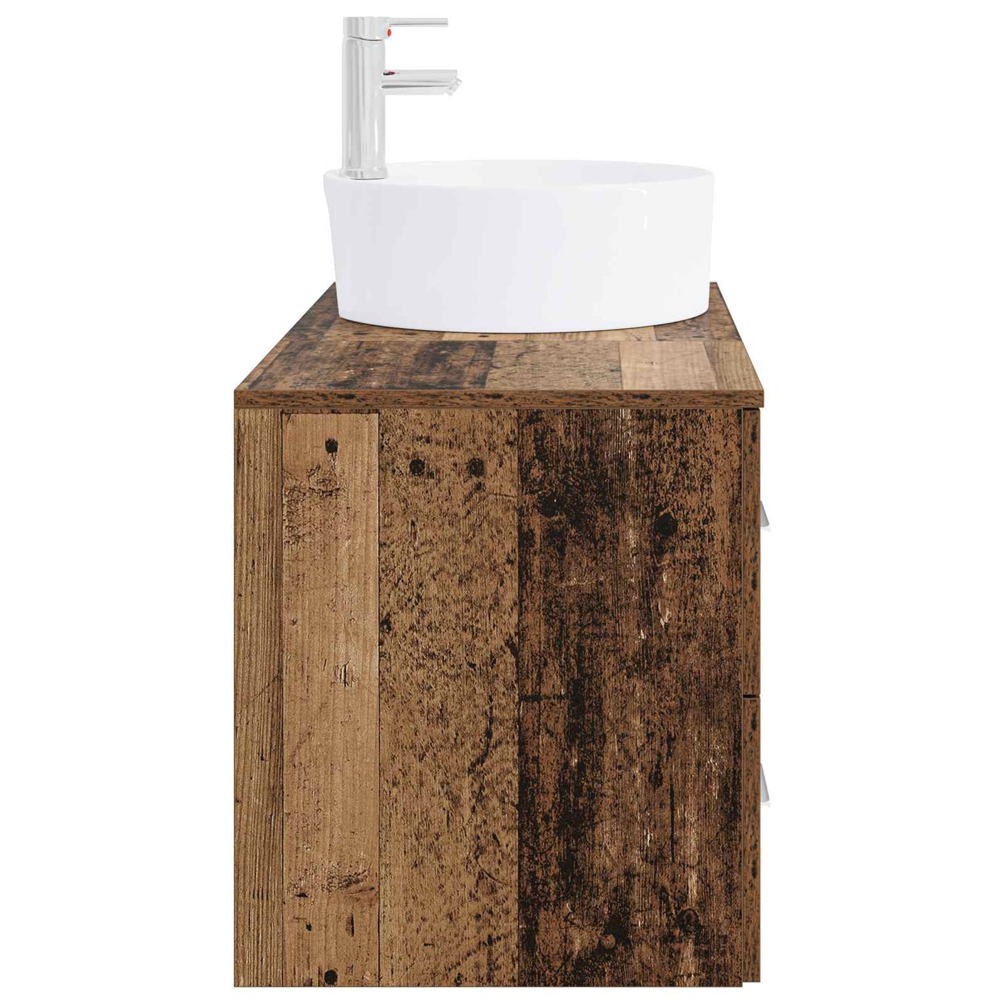 Bathroom Furniture Set 2 pcs Old Wood Engineered Wood