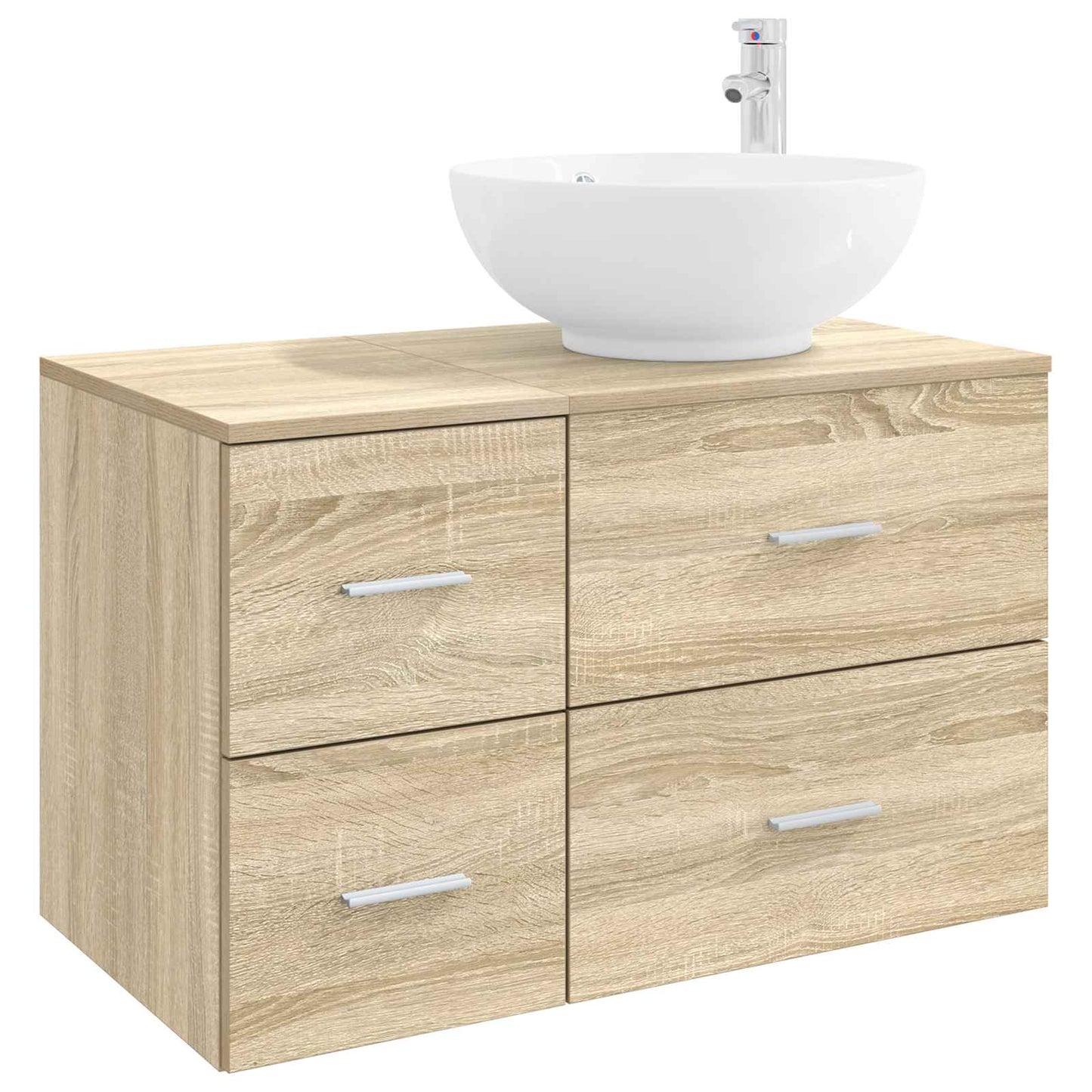 Bathroom Furniture Set 2 pcs Sonoma Oak Engineered Wood