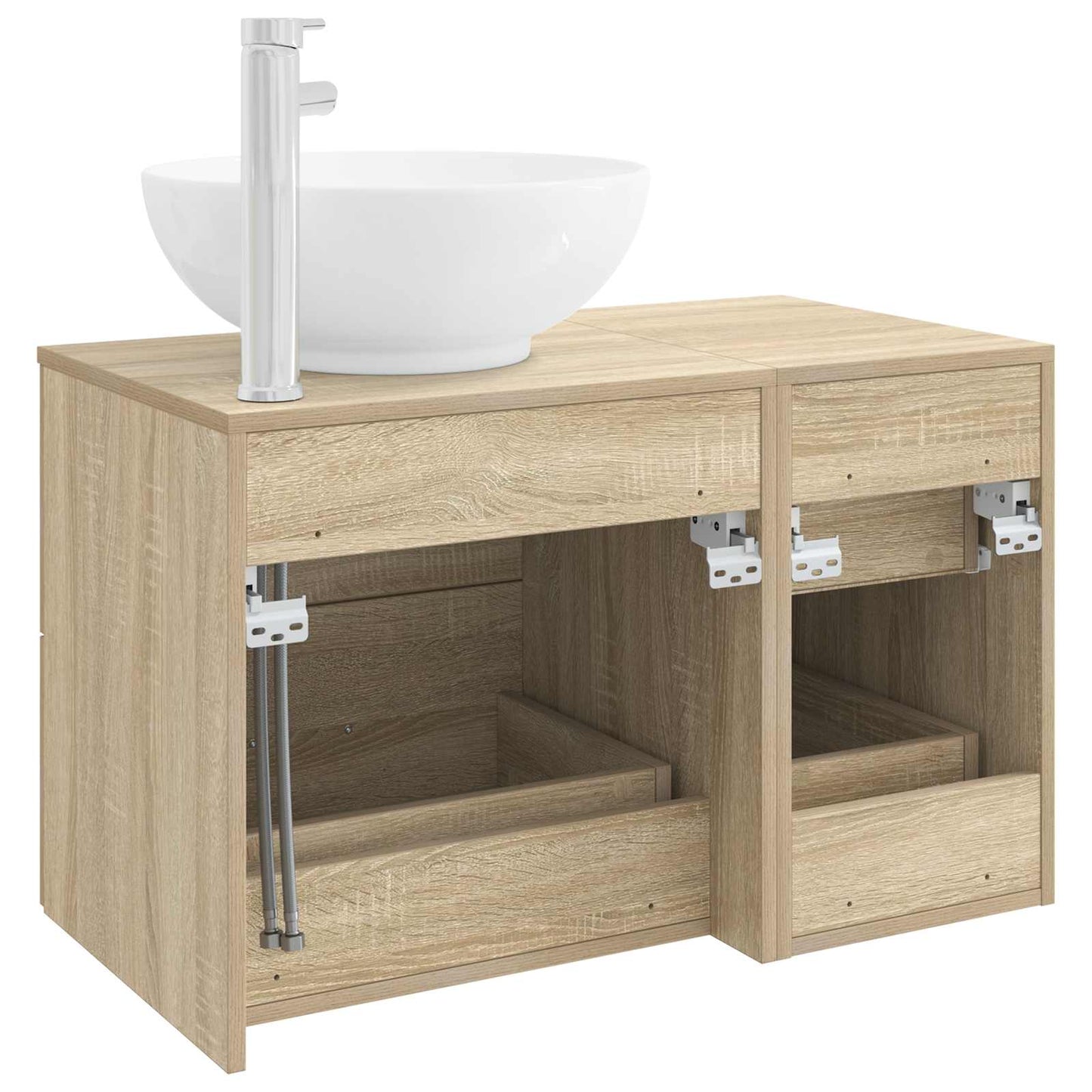 Bathroom Furniture Set 2 pcs Sonoma Oak Engineered Wood