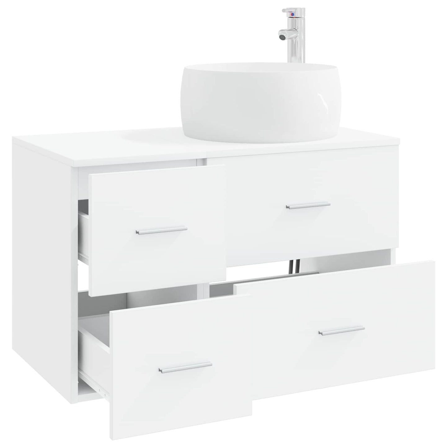 Bathroom Furniture Set 2 pcs White Engineered Wood