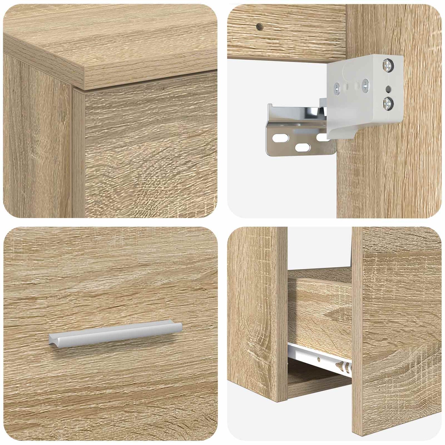 Bathroom Furniture Set 2 pcs Sonoma Oak Engineered Wood