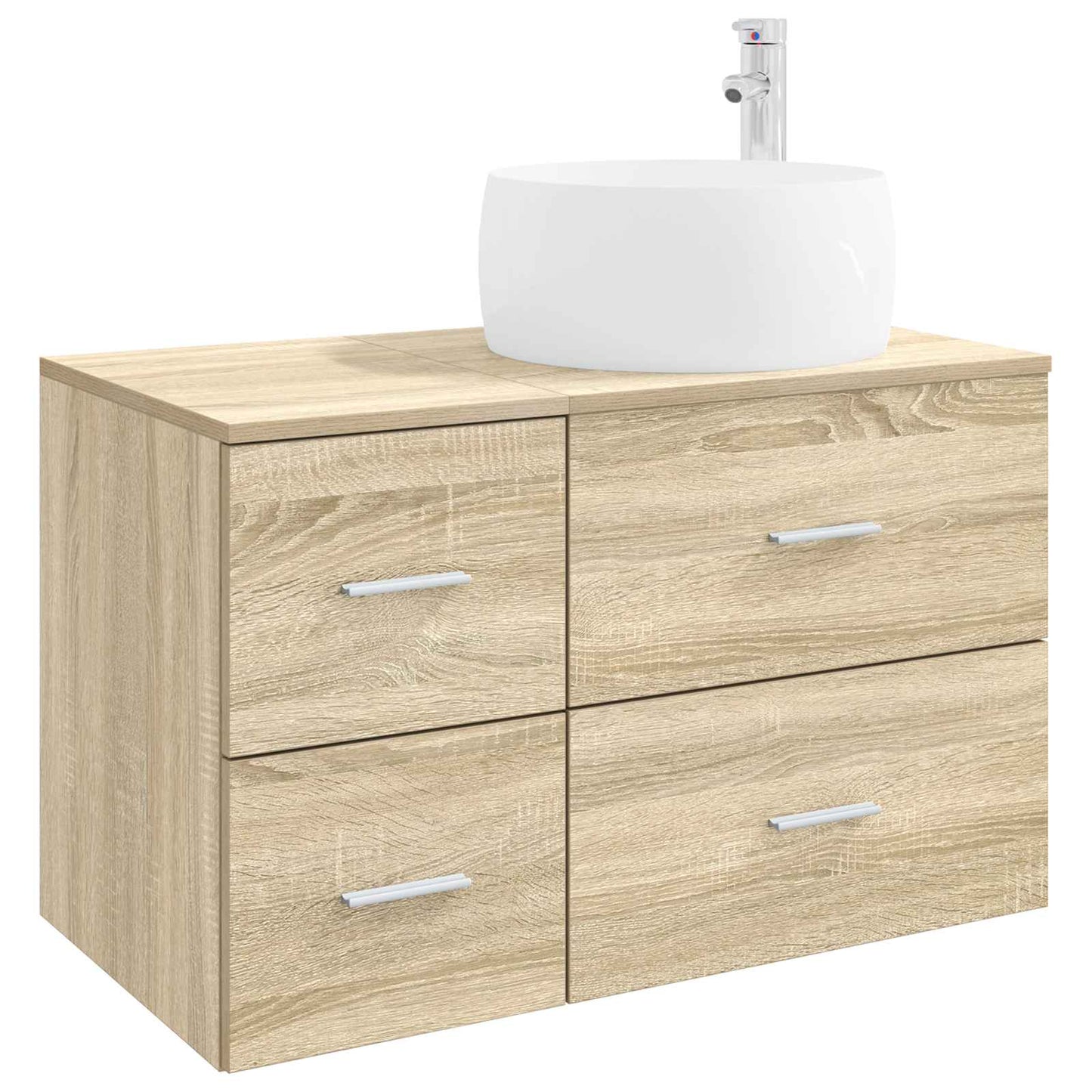 Bathroom Furniture Set 2 pcs Sonoma Oak Engineered Wood