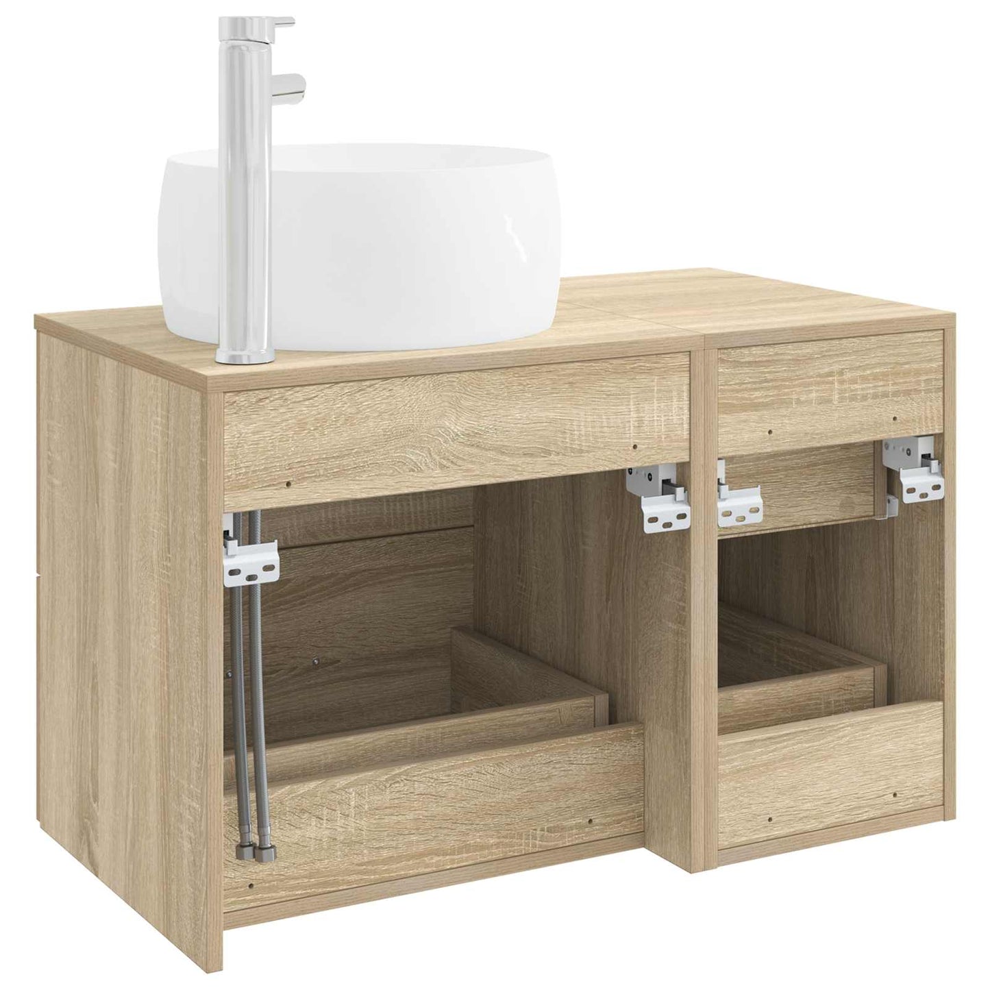 Bathroom Furniture Set 2 pcs Sonoma Oak Engineered Wood