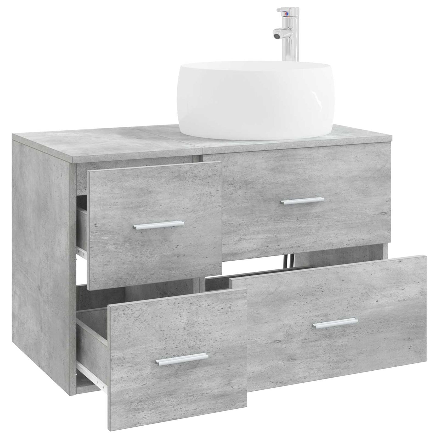 Bathroom Furniture Set 2 pcs Concrete Grey Engineered Wood