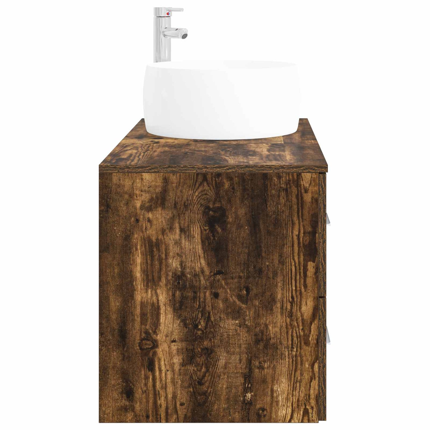 Bathroom Furniture Set 2 pcs Smoked Oak Engineered Wood