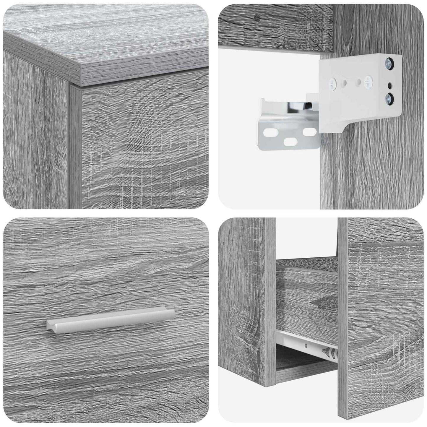 Bathroom Furniture Set 2 pcs Grey Sonoma Engineered Wood