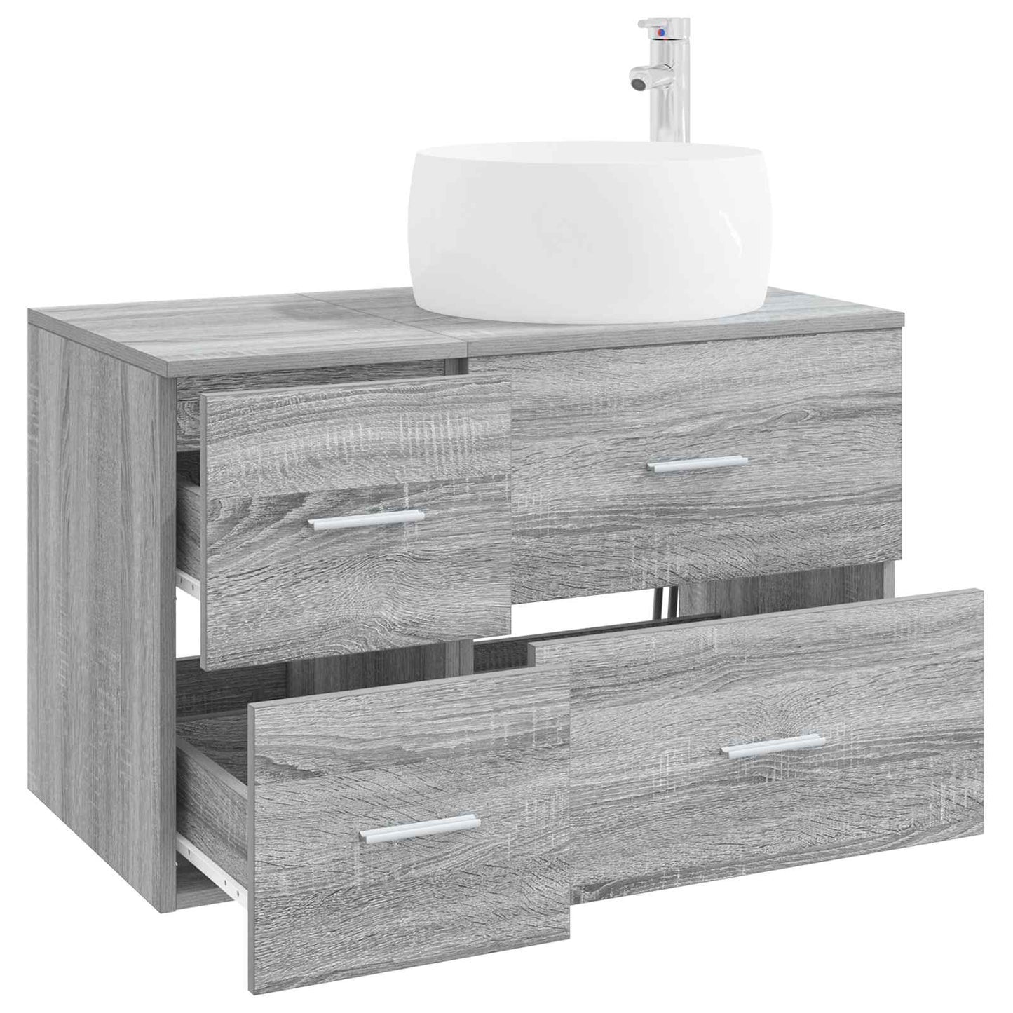 Bathroom Furniture Set 2 pcs Grey Sonoma Engineered Wood