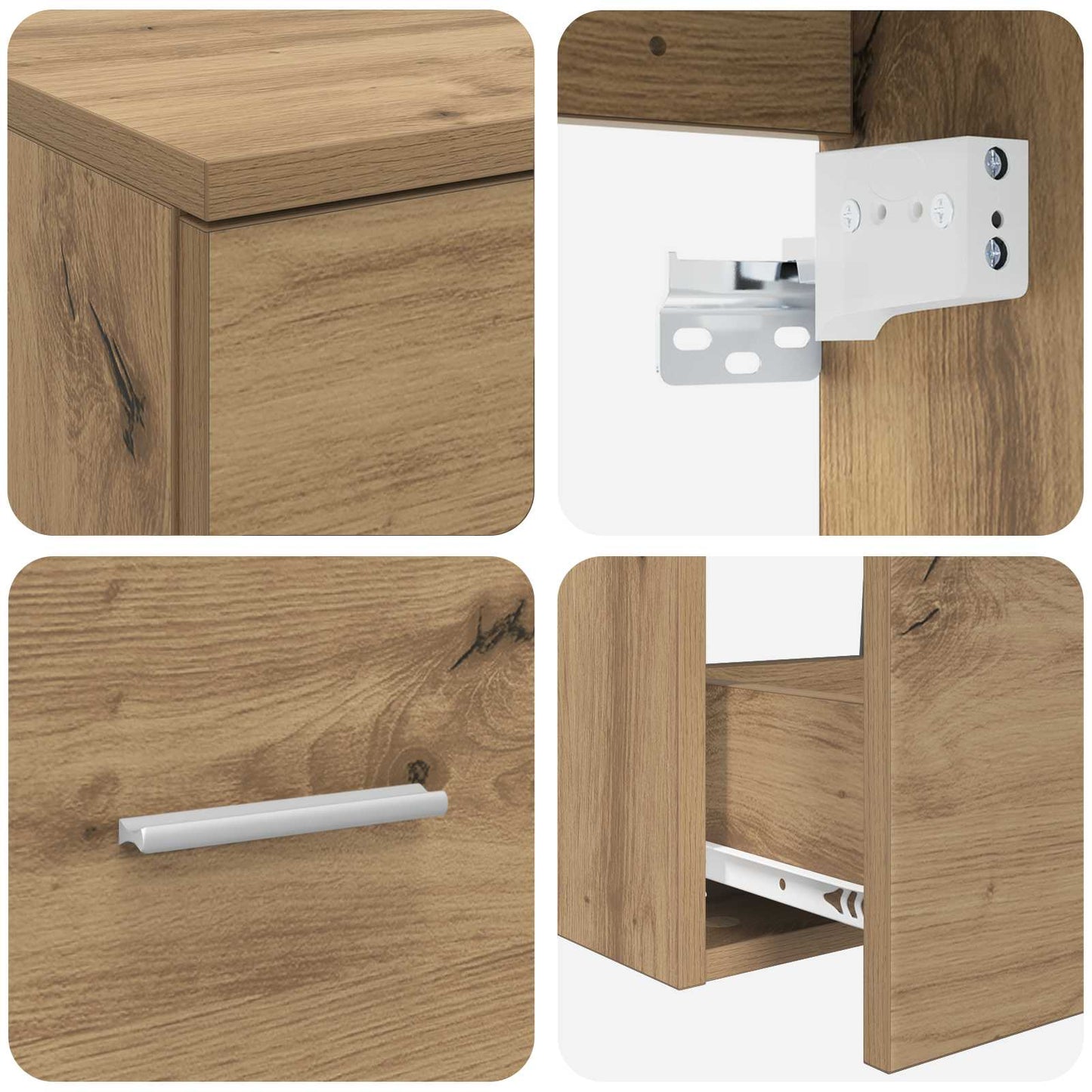 Bathroom Furniture Set 2 pcs Artisan Oak Engineered Wood