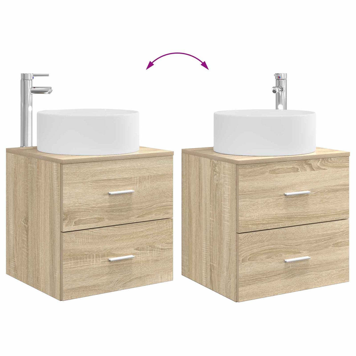 Bathroom Furniture Set 2 pcs Sonoma Oak Engineered Wood
