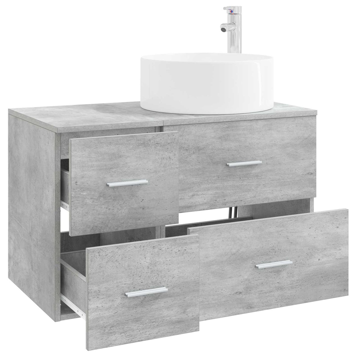 Bathroom Furniture Set 2 pcs Concrete Grey Engineered Wood
