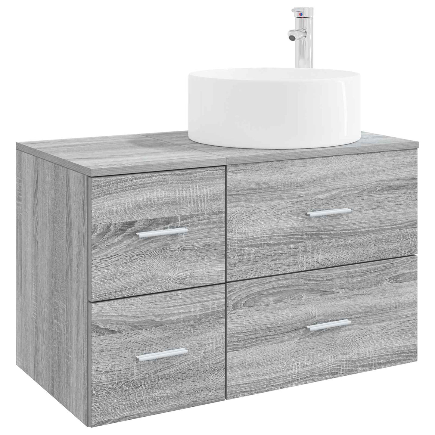 Bathroom Furniture Set 2 pcs Grey Sonoma Engineered Wood