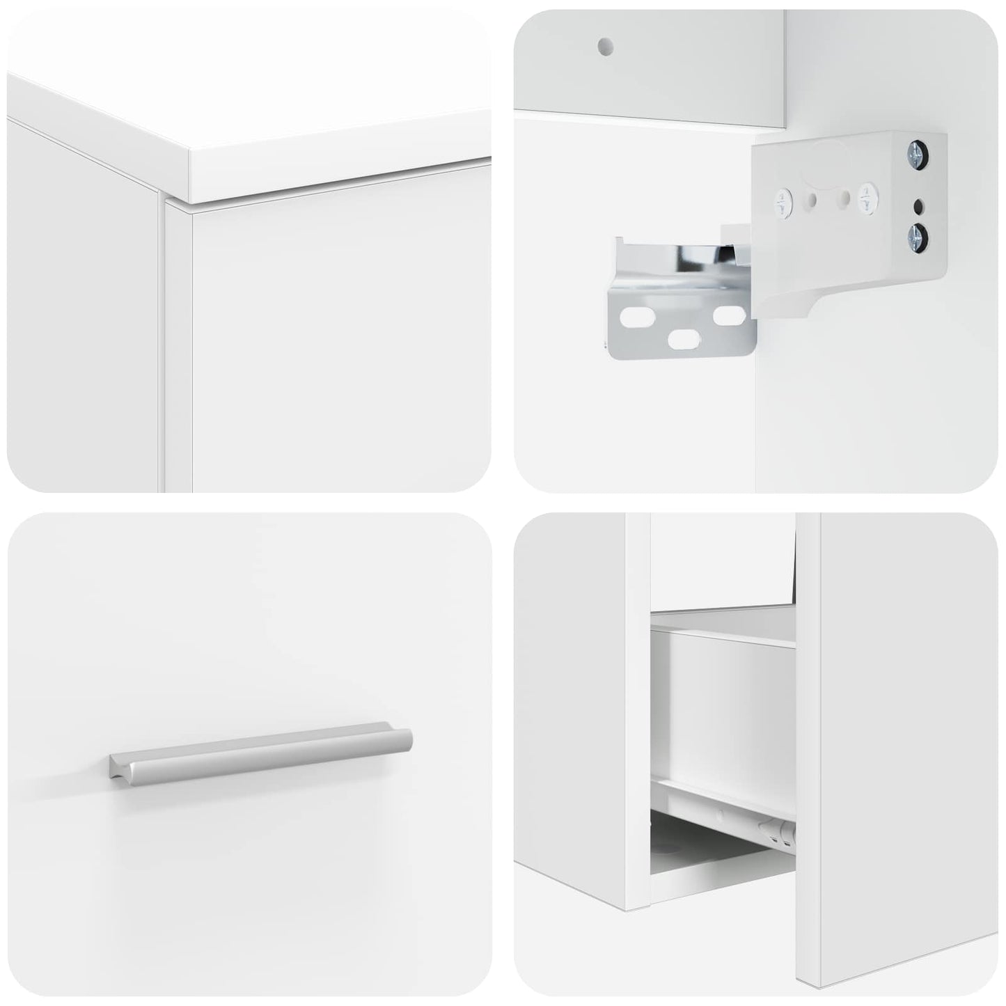 Bathroom Furniture Set 2 pcs White Engineered Wood