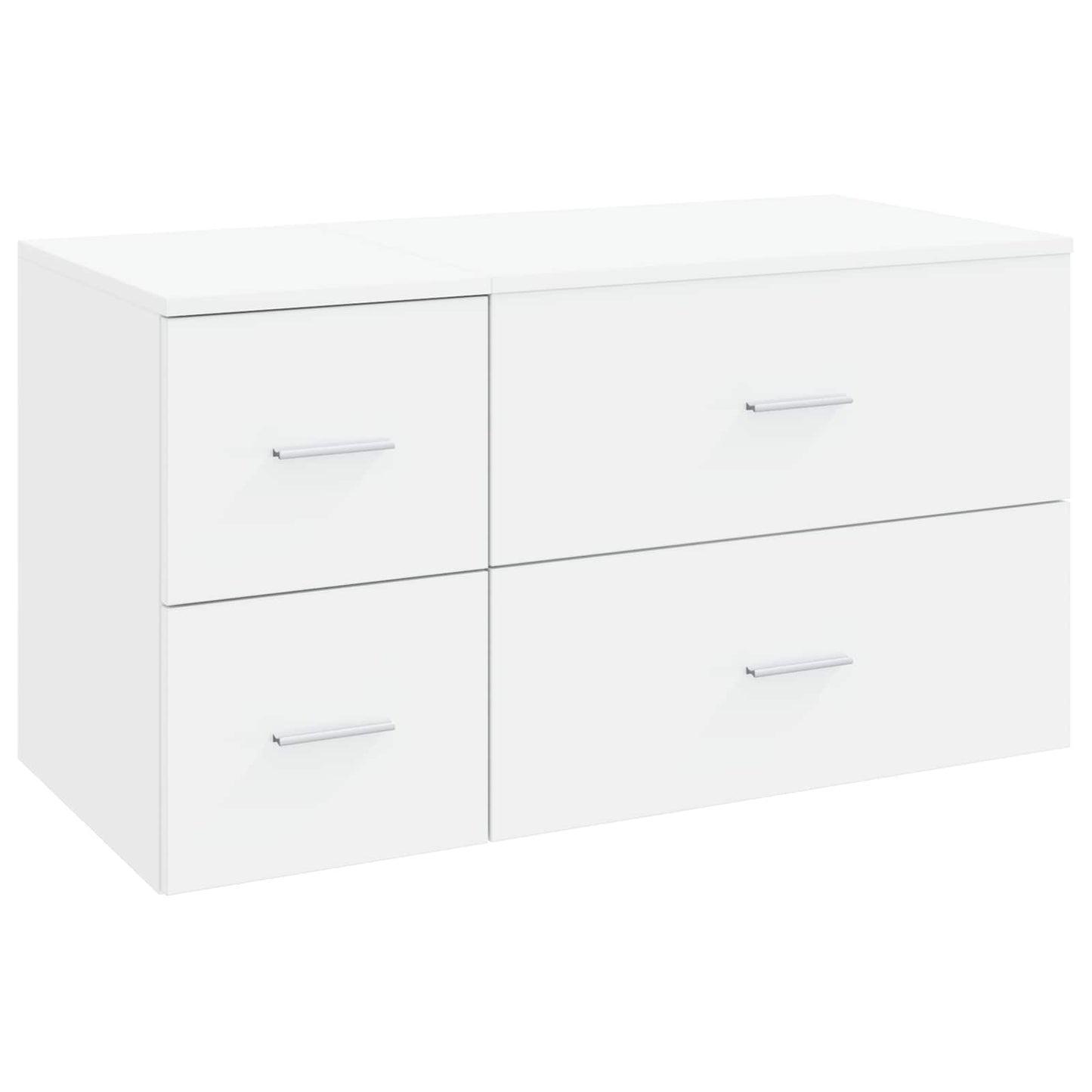 Bathroom Furniture Set 2 pcs White Engineered Wood