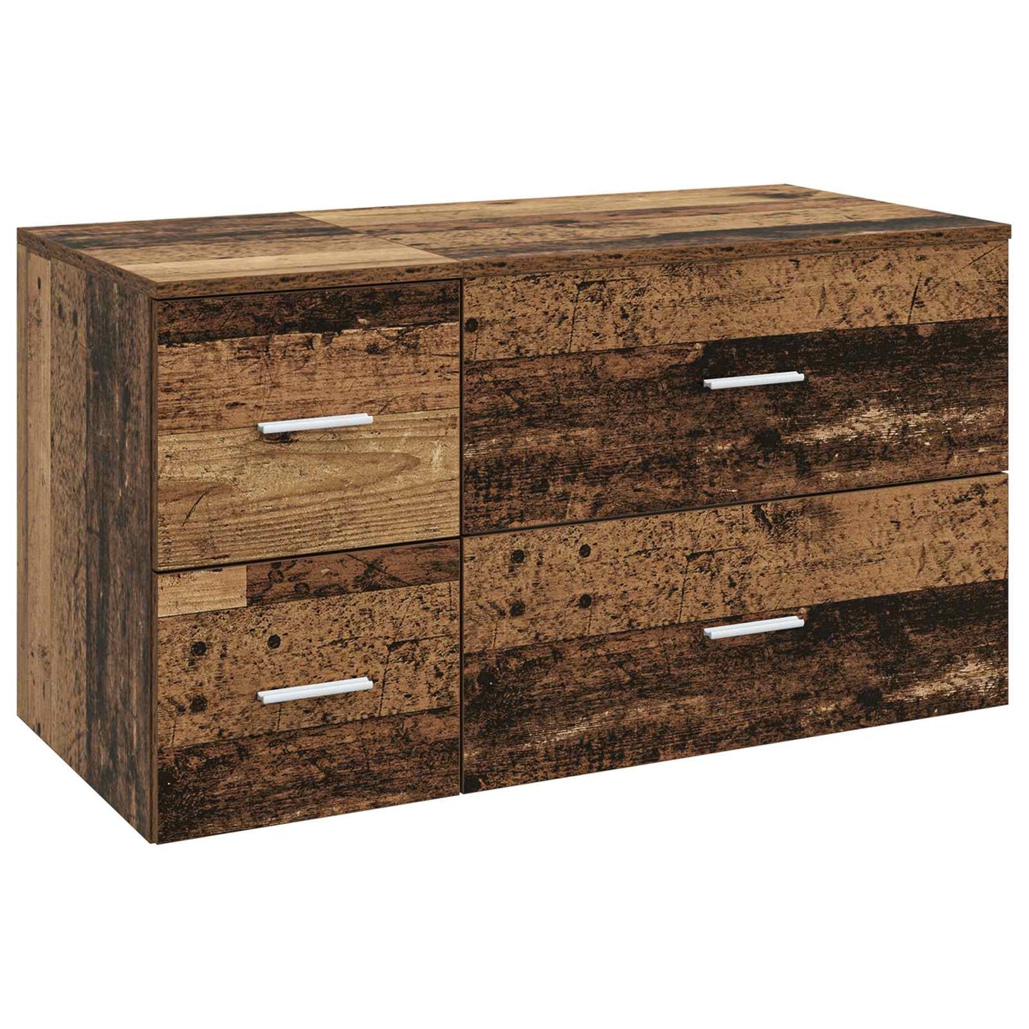 Bathroom Furniture Set 2 pcs Old Wood Engineered Wood