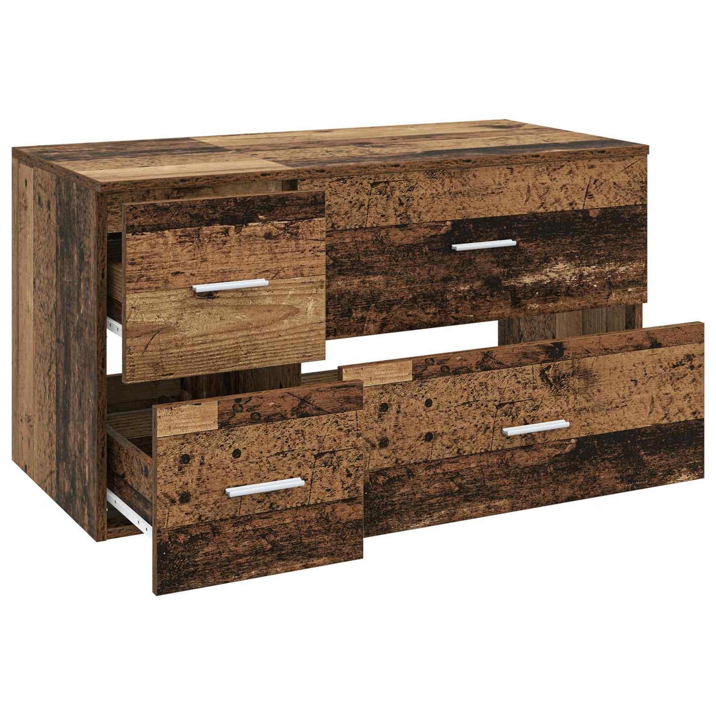 Bathroom Furniture Set 2 pcs Old Wood Engineered Wood