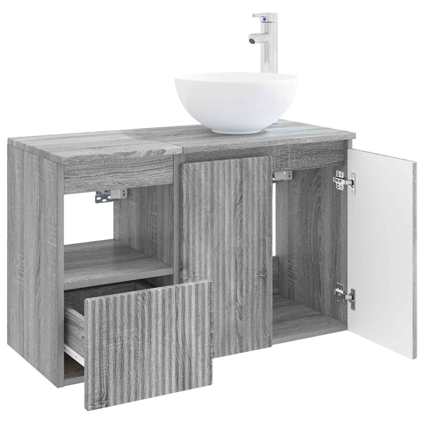 Bathroom Furniture Set 2 pcs Grey Sonoma Engineered Wood