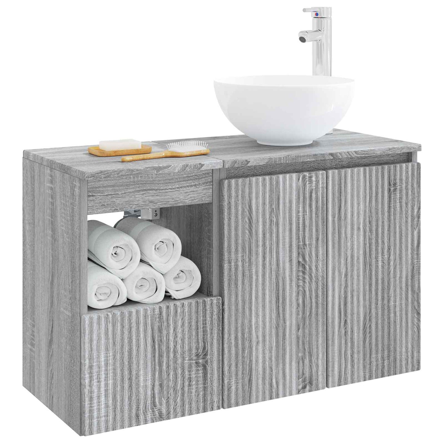 Bathroom Furniture Set 2 pcs Grey Sonoma Engineered Wood