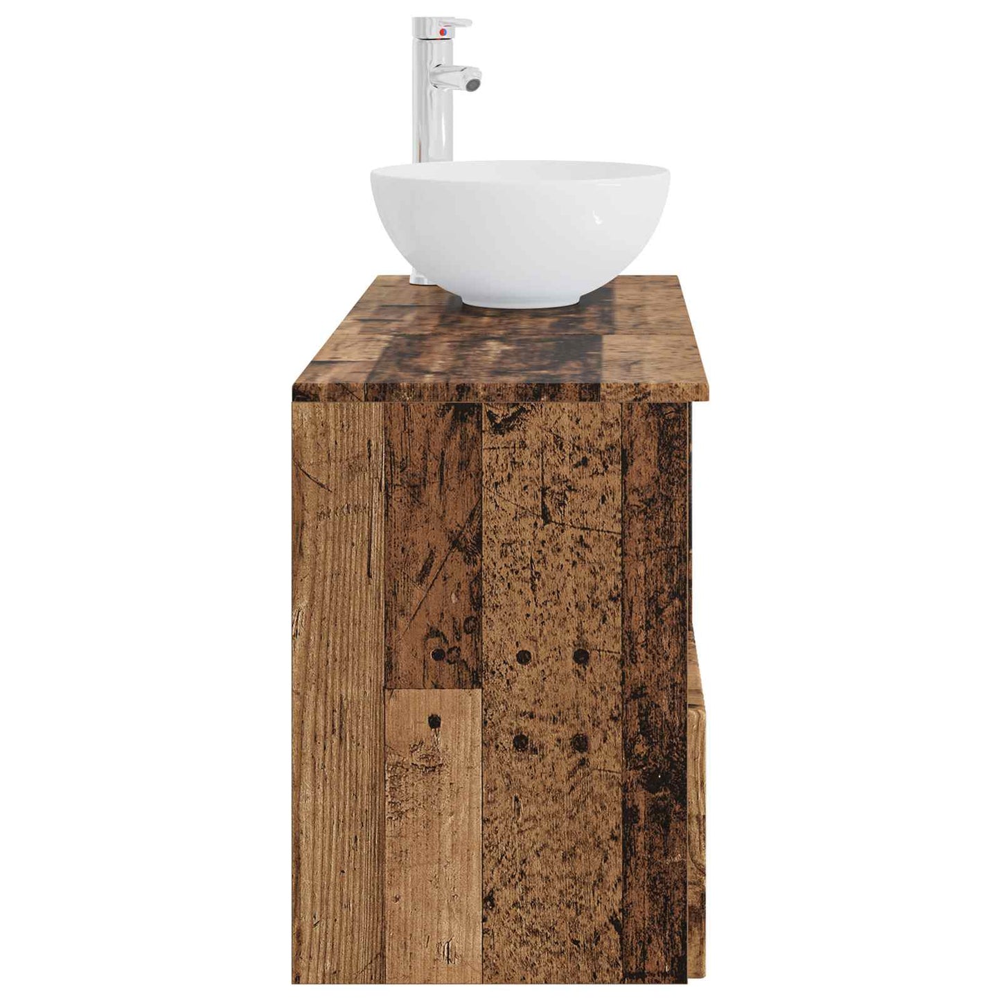 Bathroom Furniture Set 2 pcs Old Wood Engineered Wood