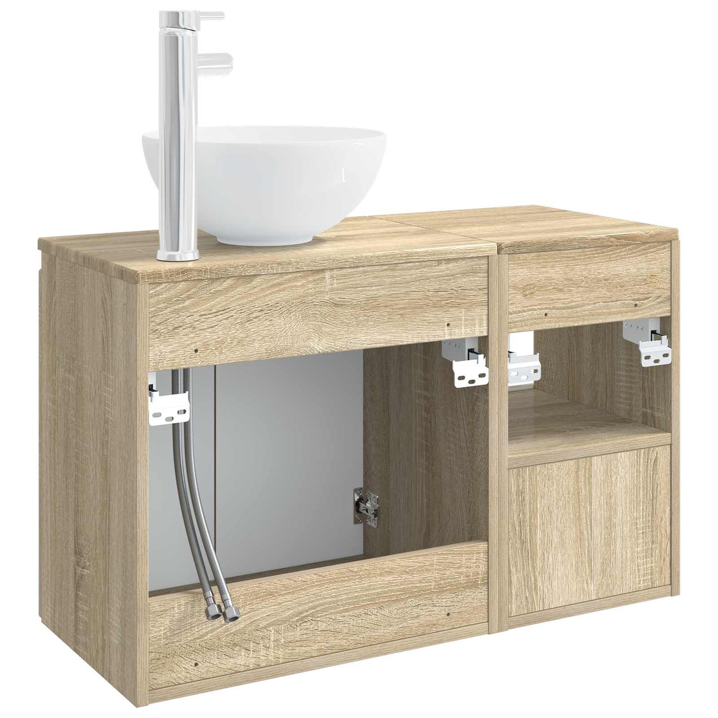 Bathroom Furniture Set 2 pcs Sonoma Oak Engineered Wood