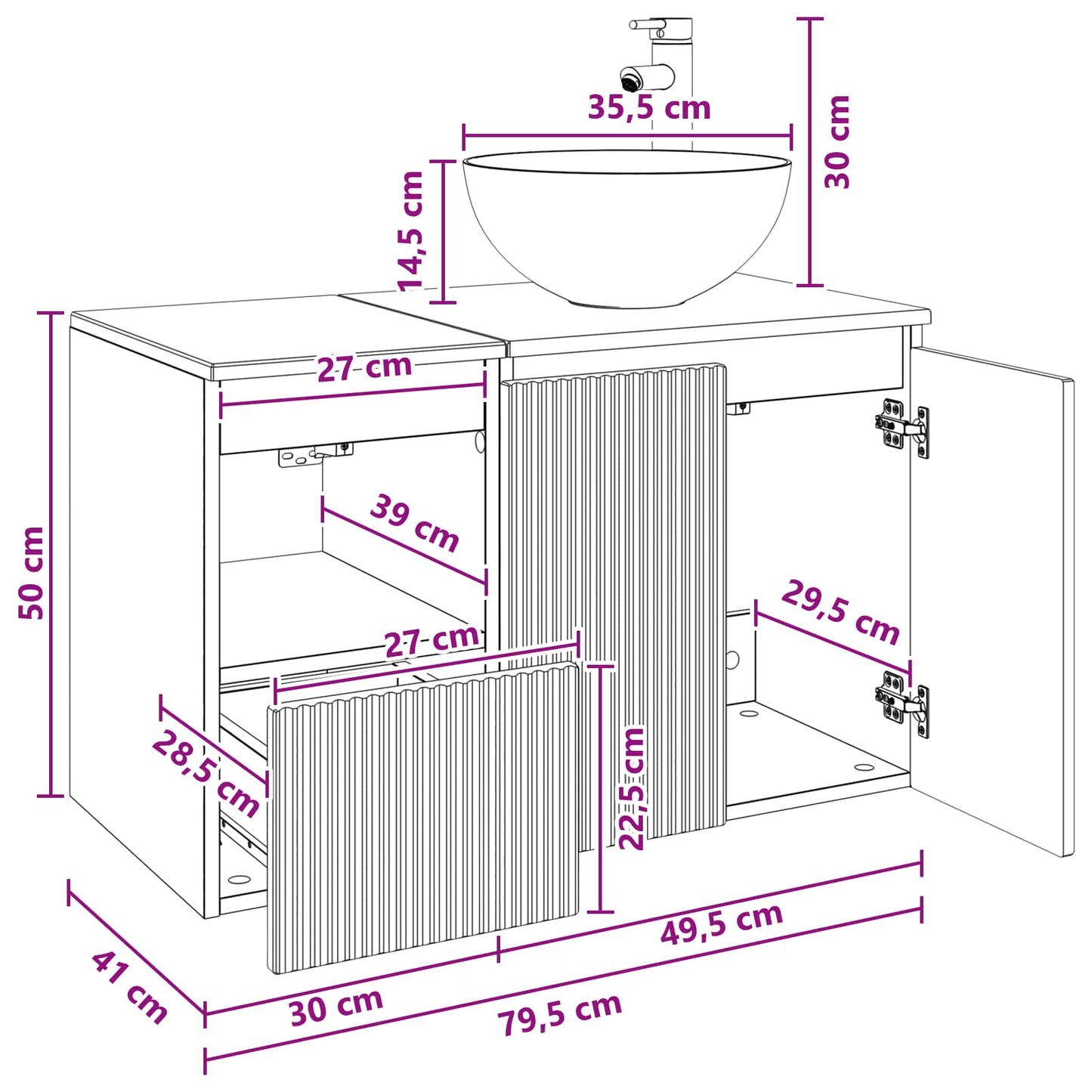 Bathroom Furniture Set 2 pcs Sonoma Oak Engineered Wood