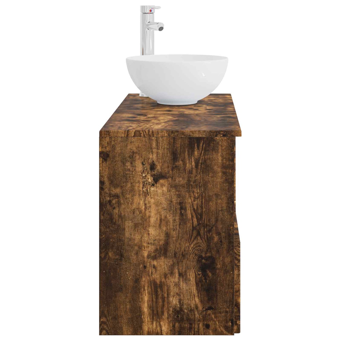 Bathroom Furniture Set 2 pcs Smoked Oak Engineered Wood