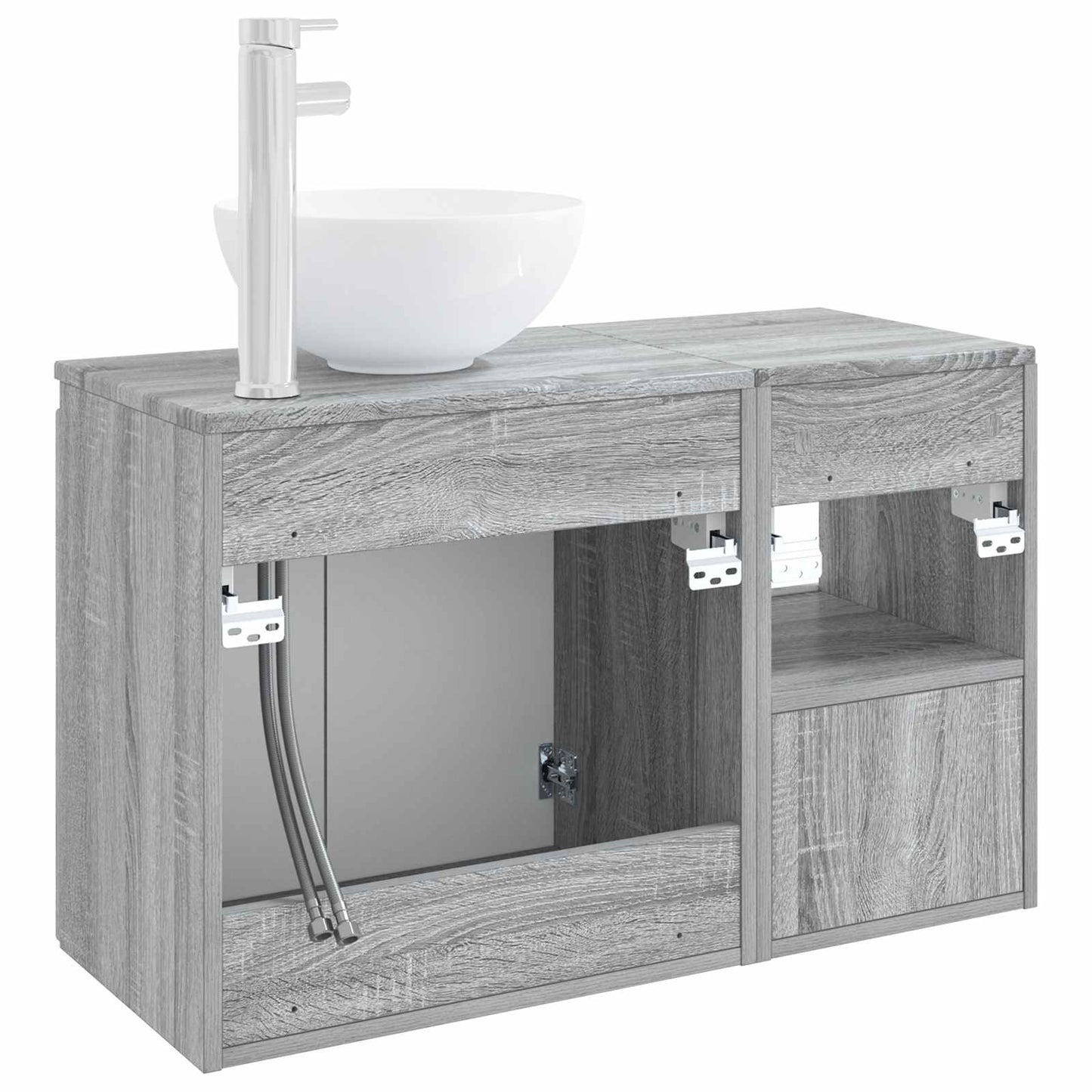 Bathroom Furniture Set 2 pcs Grey Sonoma Engineered Wood