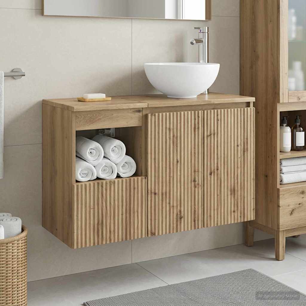 Bathroom Furniture Set 2 pcs Artisan Oak Engineered Wood