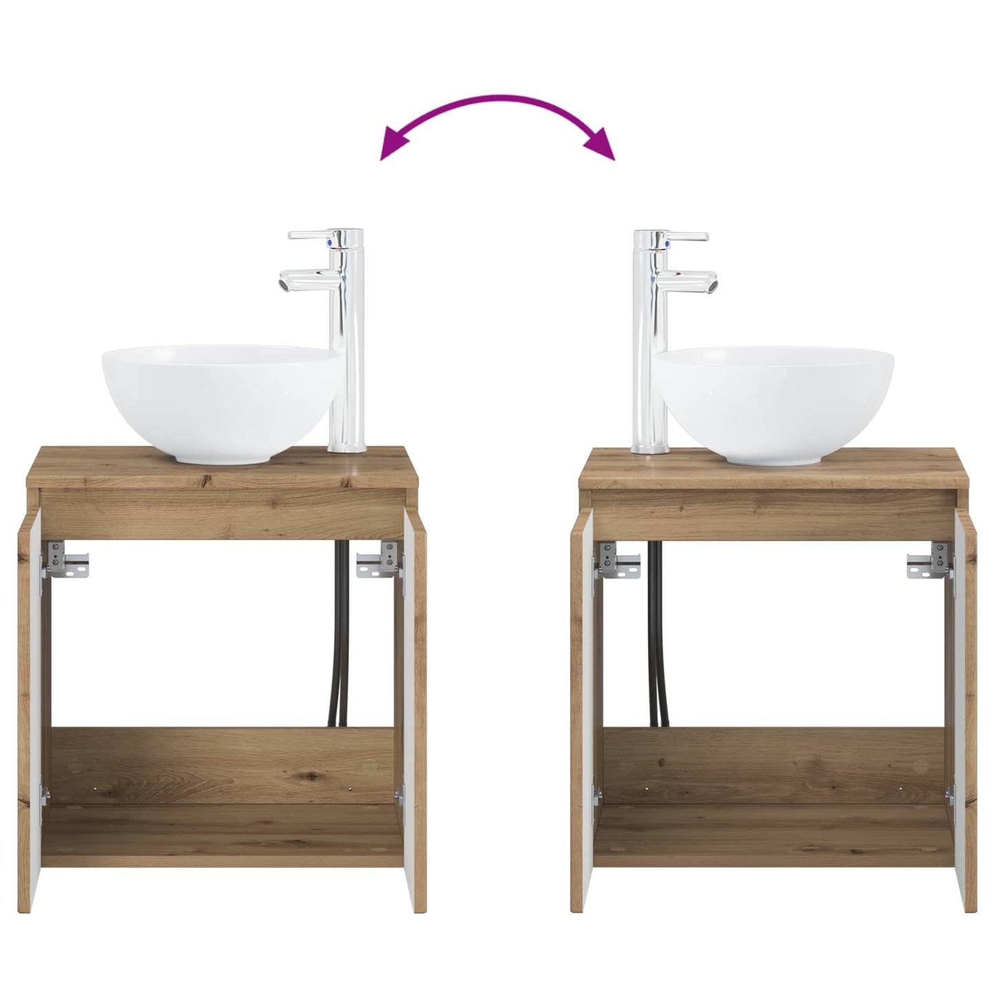Bathroom Furniture Set 2 pcs Artisan Oak Engineered Wood