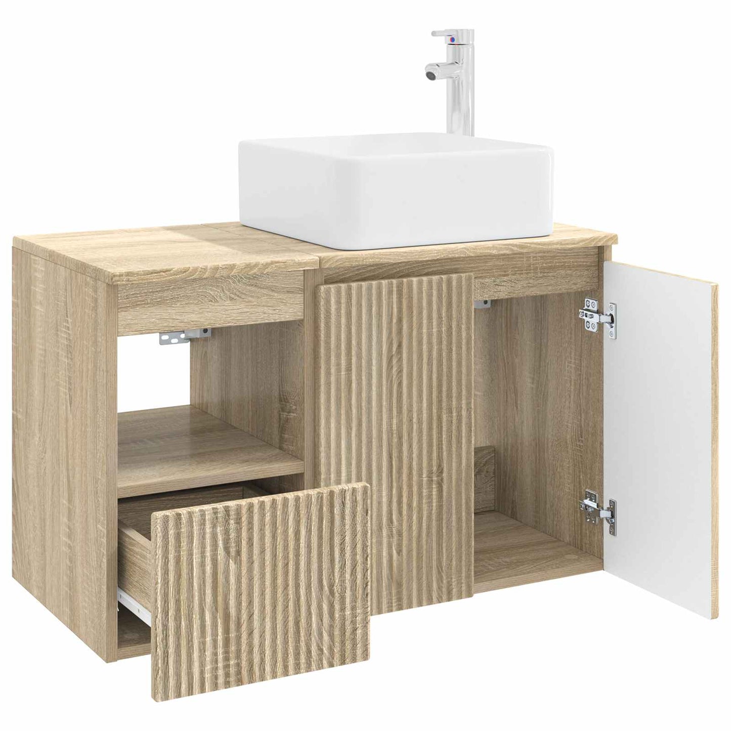 Bathroom Furniture Set 2 pcs Sonoma Oak Engineered Wood