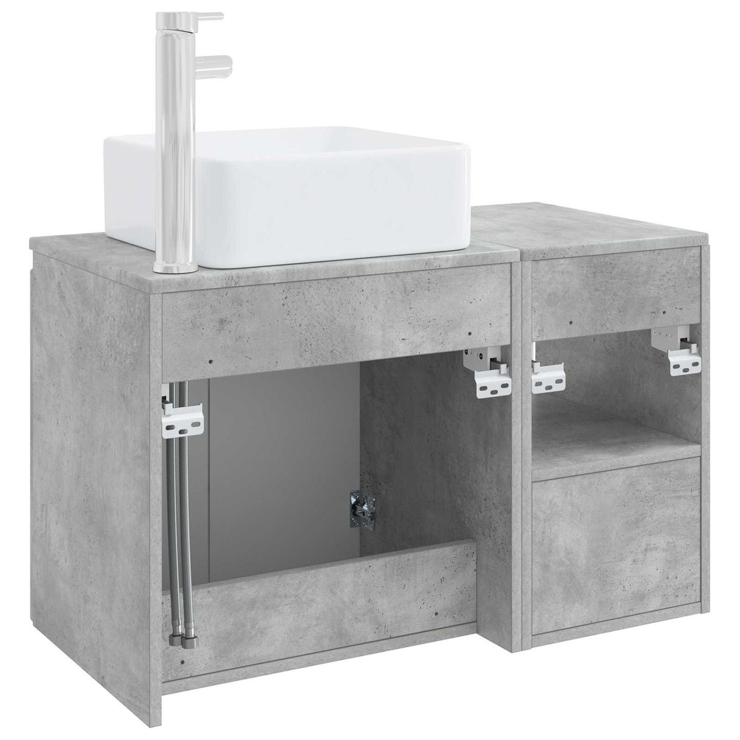 Bathroom Furniture Set 2 pcs Concrete Grey Engineered Wood