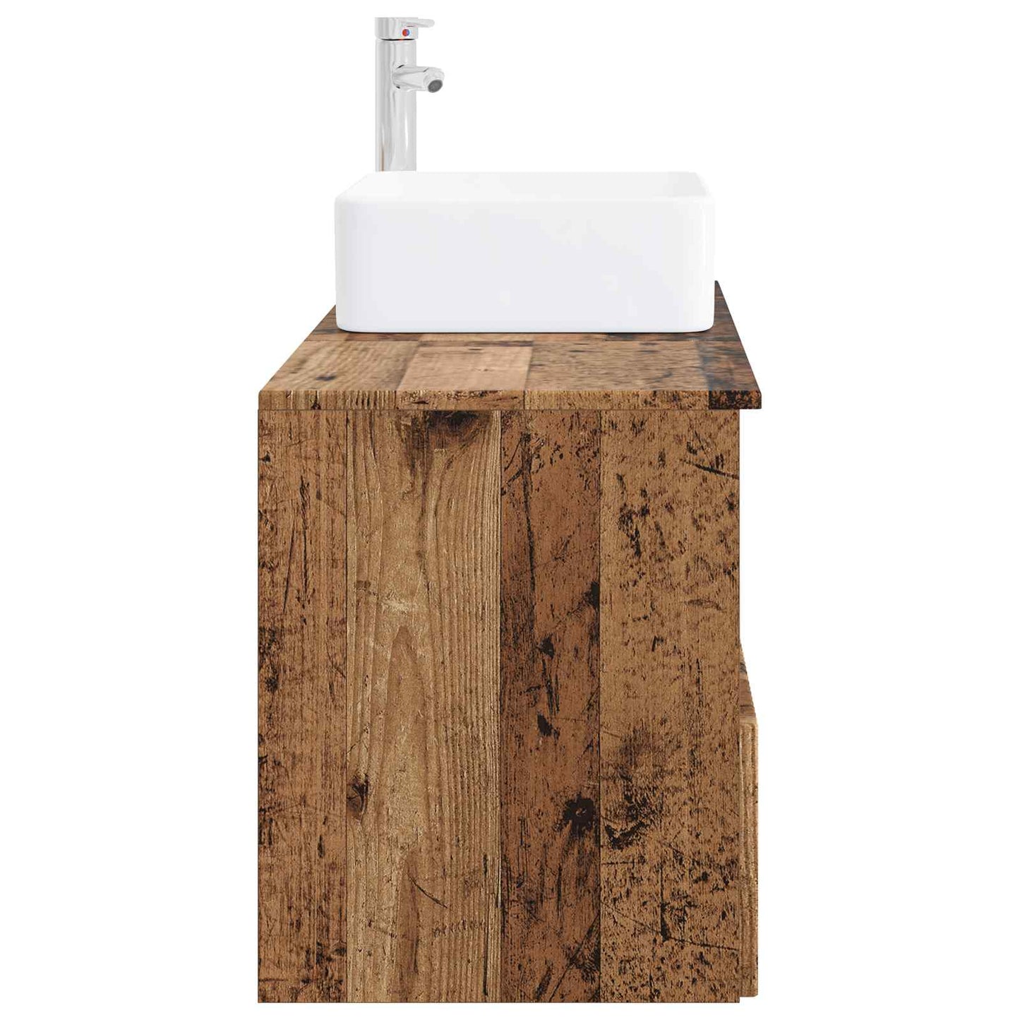 Bathroom Furniture Set 2 pcs Old Wood Engineered Wood