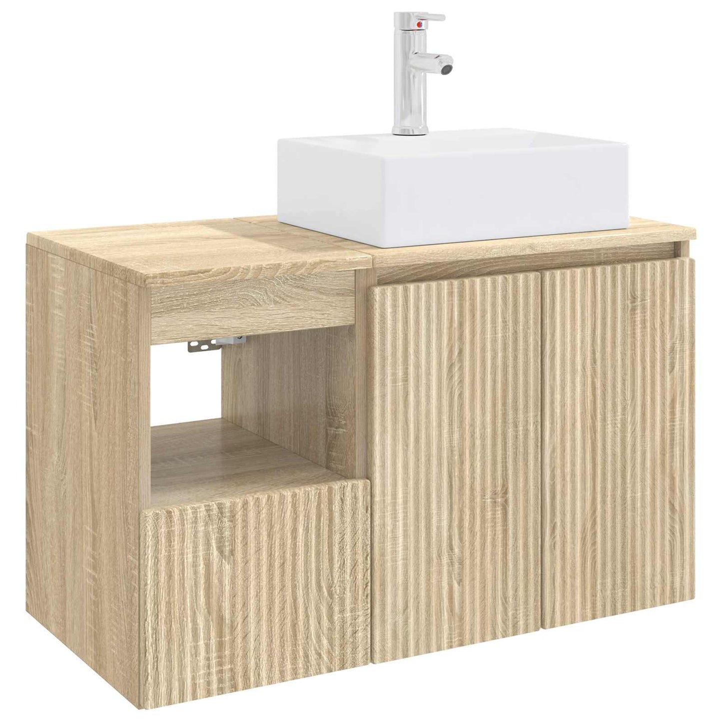 Bathroom Furniture Set 2 pcs Sonoma Oak Engineered Wood