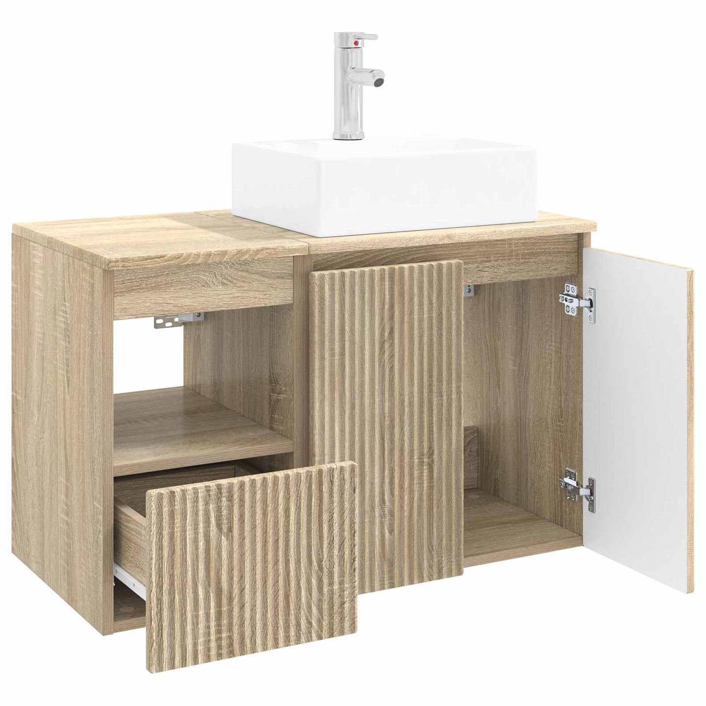 Bathroom Furniture Set 2 pcs Sonoma Oak Engineered Wood