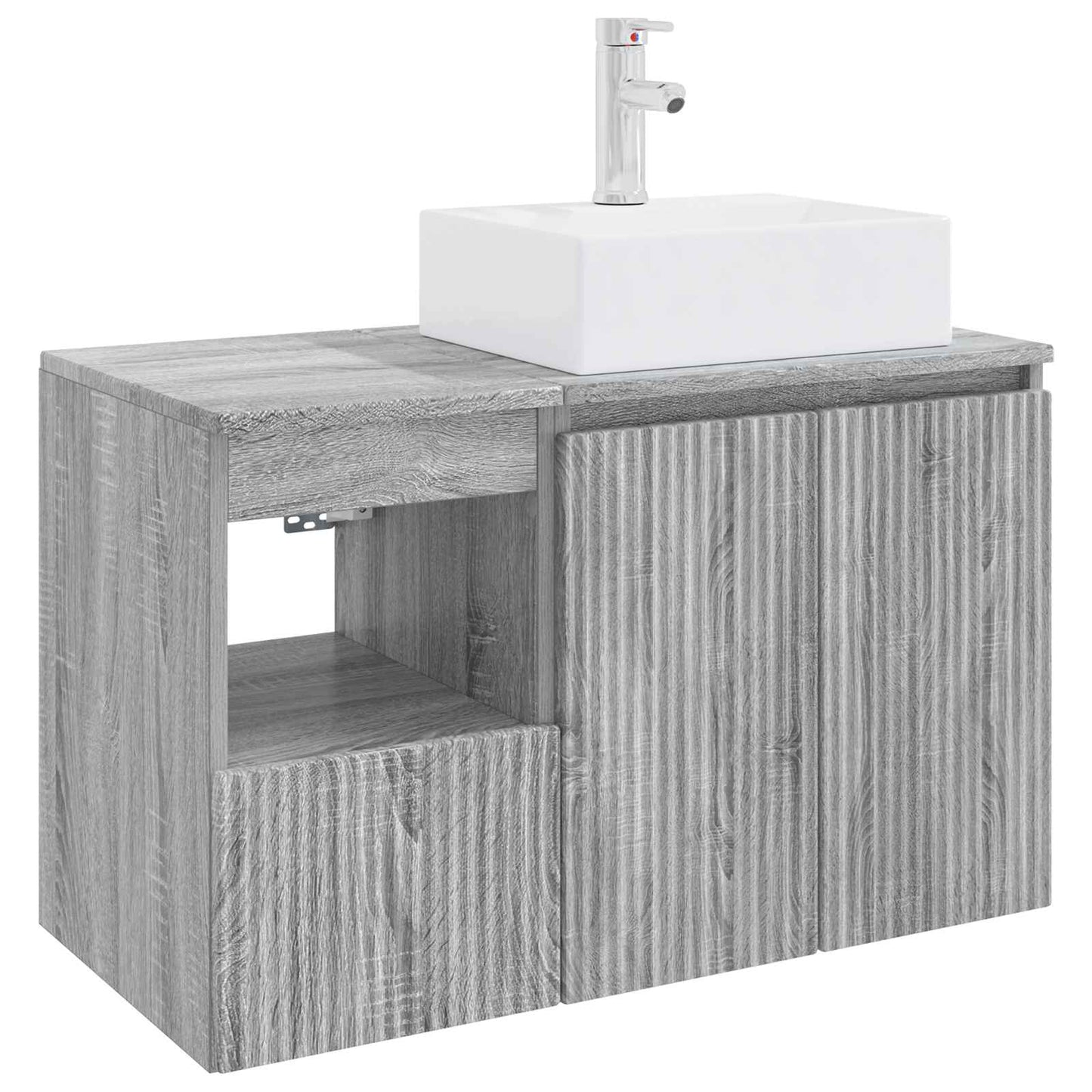 Bathroom Furniture Set 2 pcs Grey Sonoma Engineered Wood