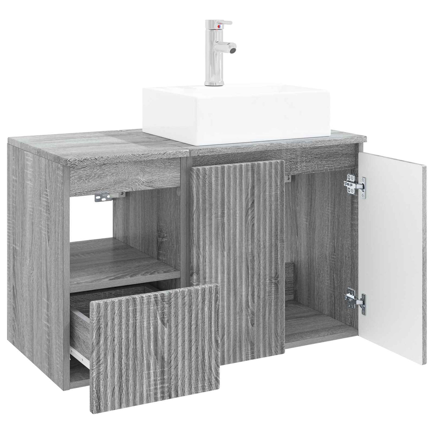 Bathroom Furniture Set 2 pcs Grey Sonoma Engineered Wood