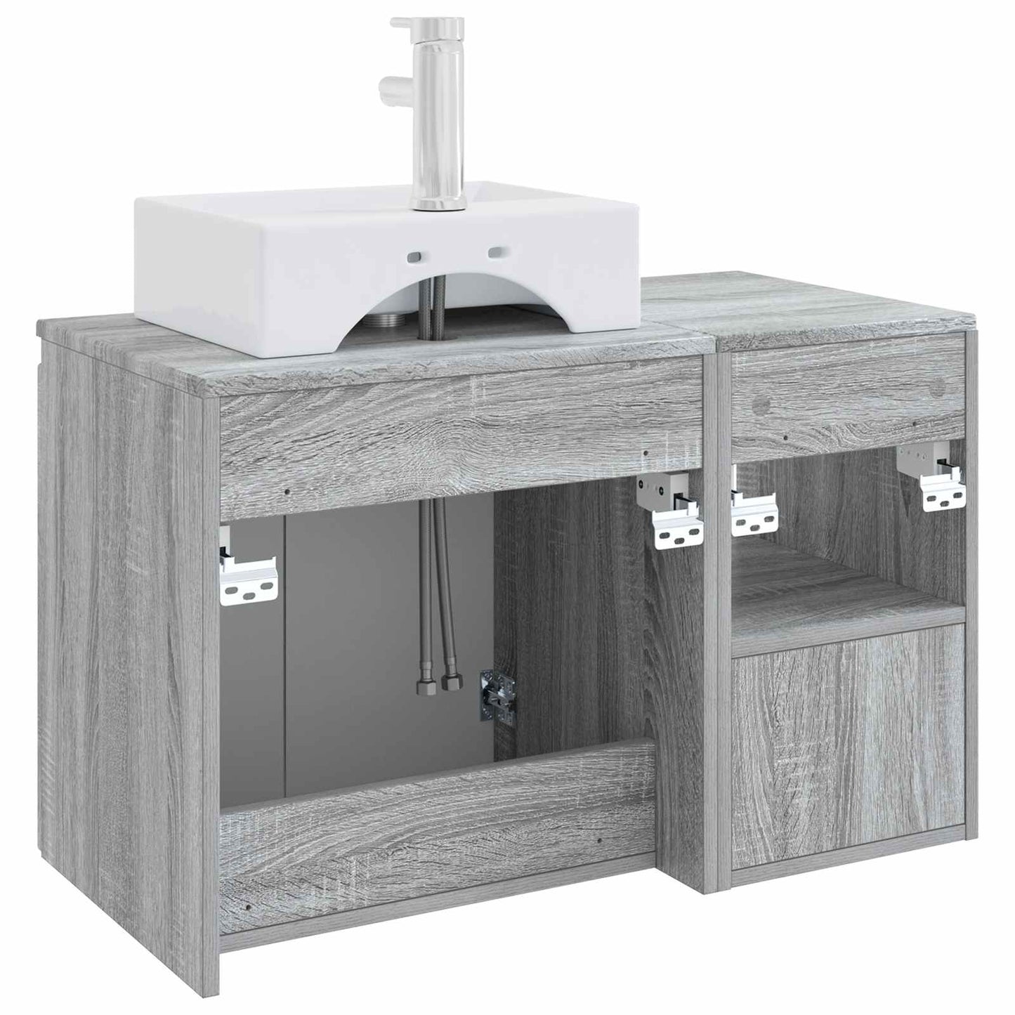 Bathroom Furniture Set 2 pcs Grey Sonoma Engineered Wood