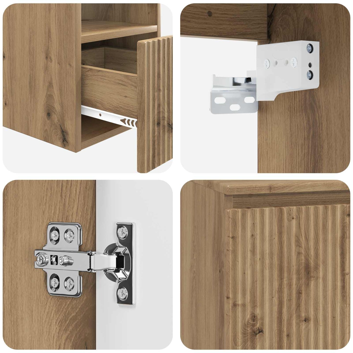 Bathroom Furniture Set 2 pcs Artisan Oak Engineered Wood