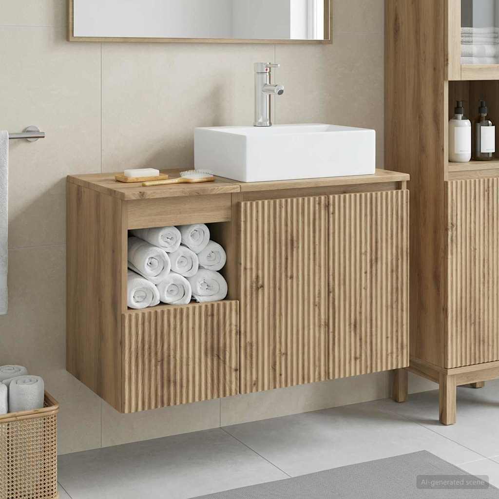 Bathroom Furniture Set 2 pcs Artisan Oak Engineered Wood