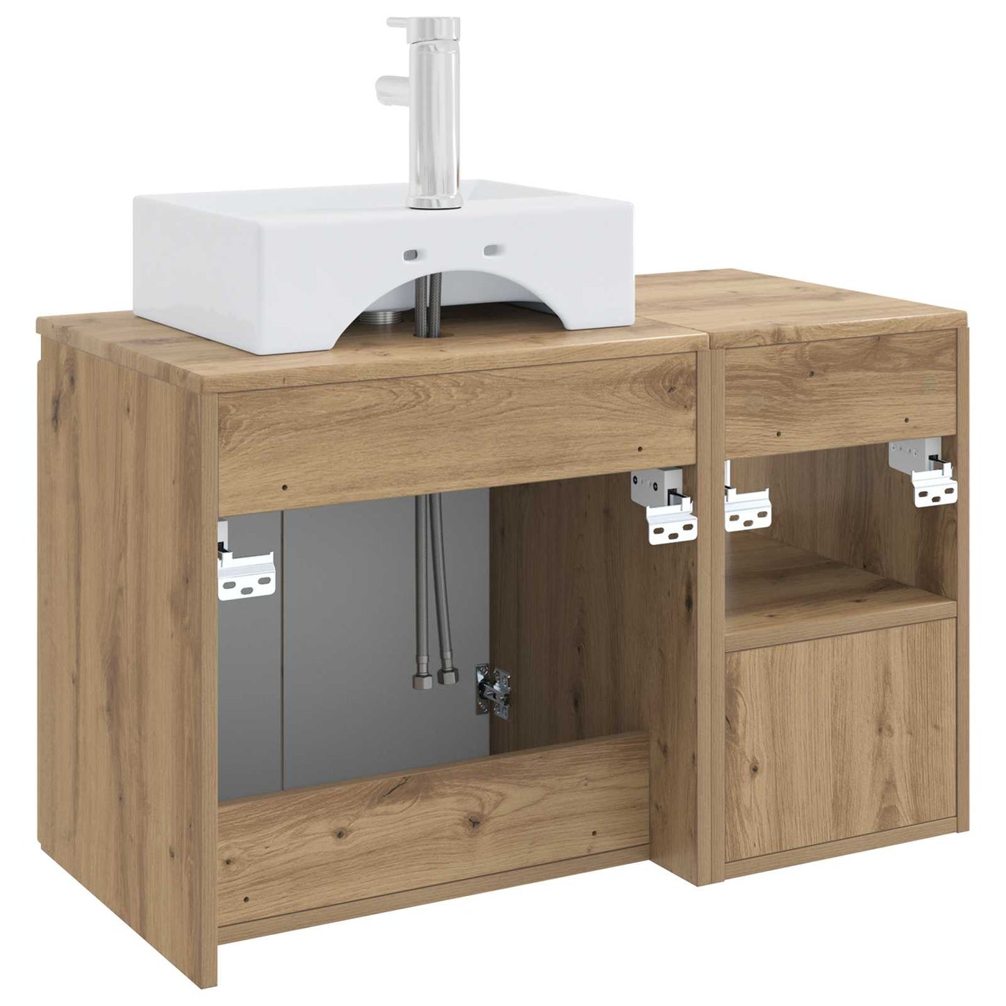 Bathroom Furniture Set 2 pcs Artisan Oak Engineered Wood