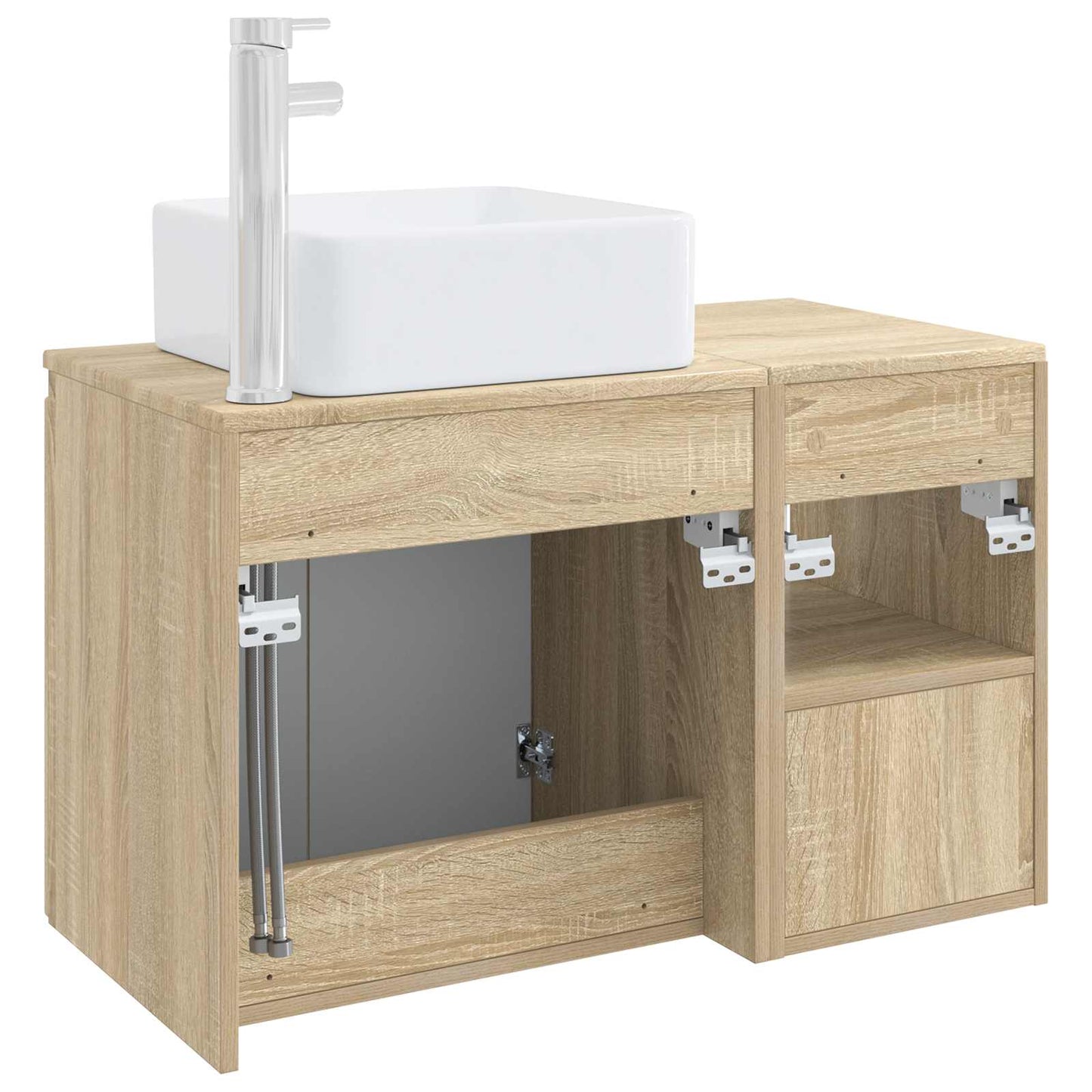 Bathroom Furniture Set 2 pcs Sonoma Oak Engineered Wood